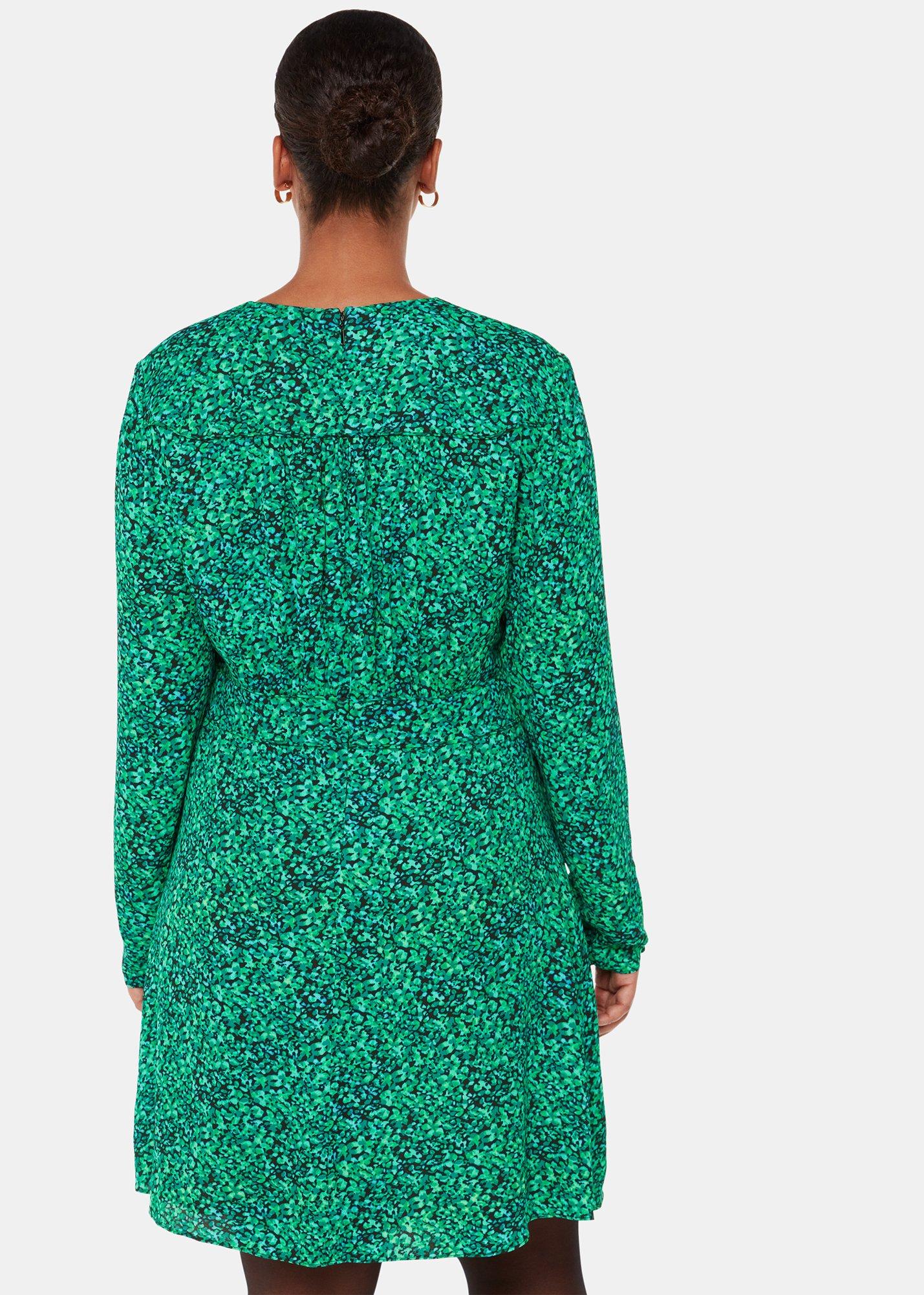 Green Dappled Floral Lori Dress