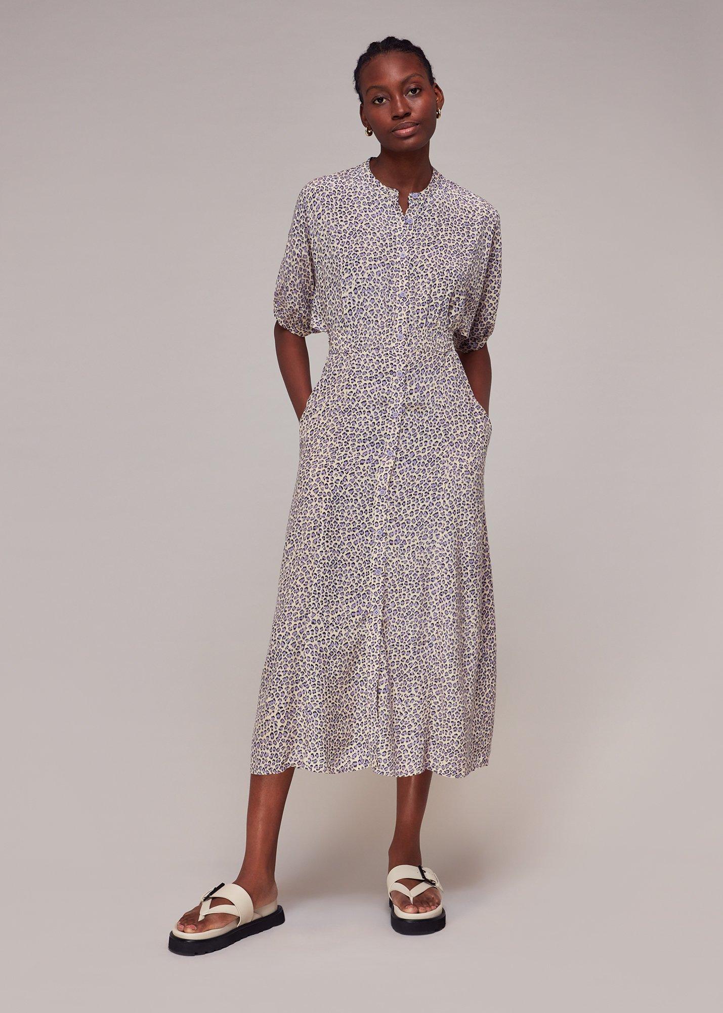 Dashed Leopard Midi Dress