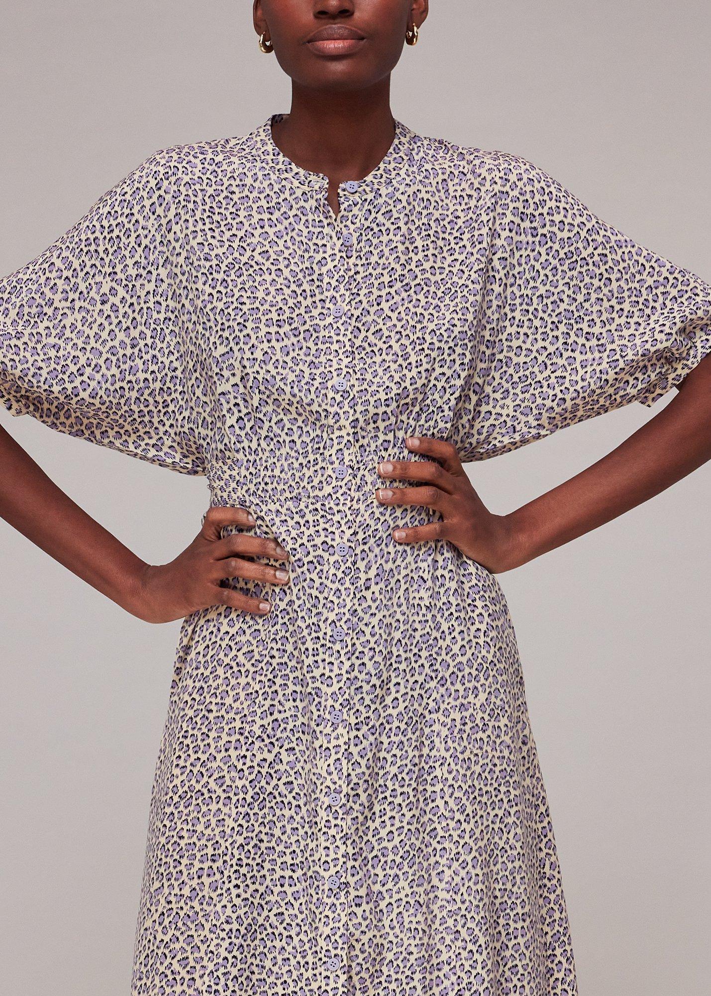 Dashed Leopard Midi Dress