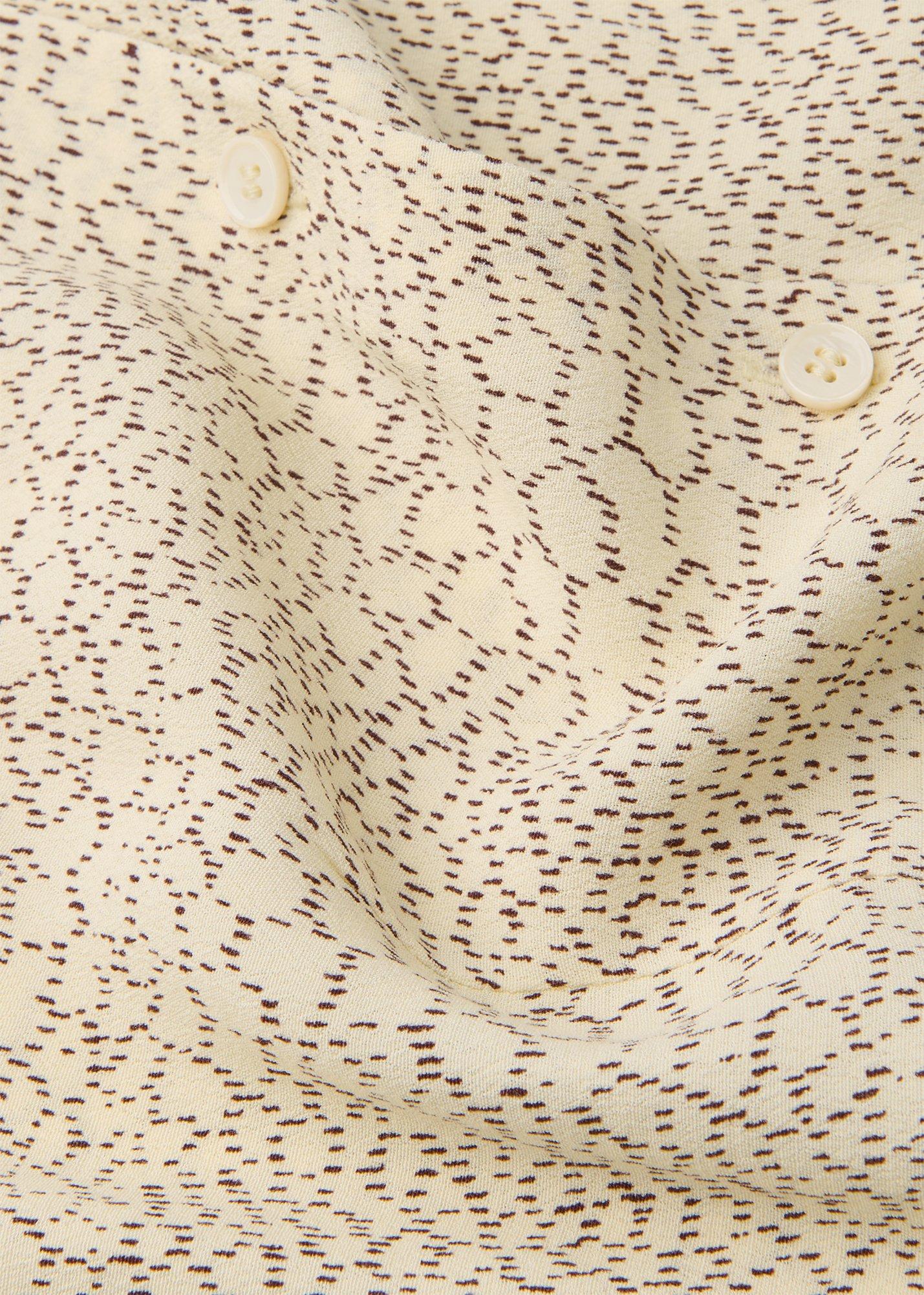 Dashed Marks Tie Sleeve Shirt