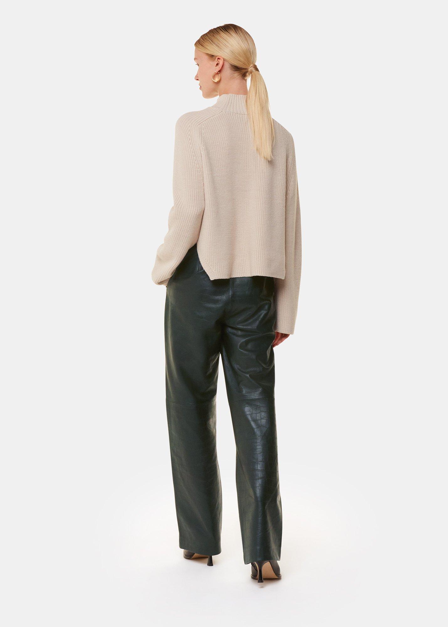 Delia Croc Leather Trouser