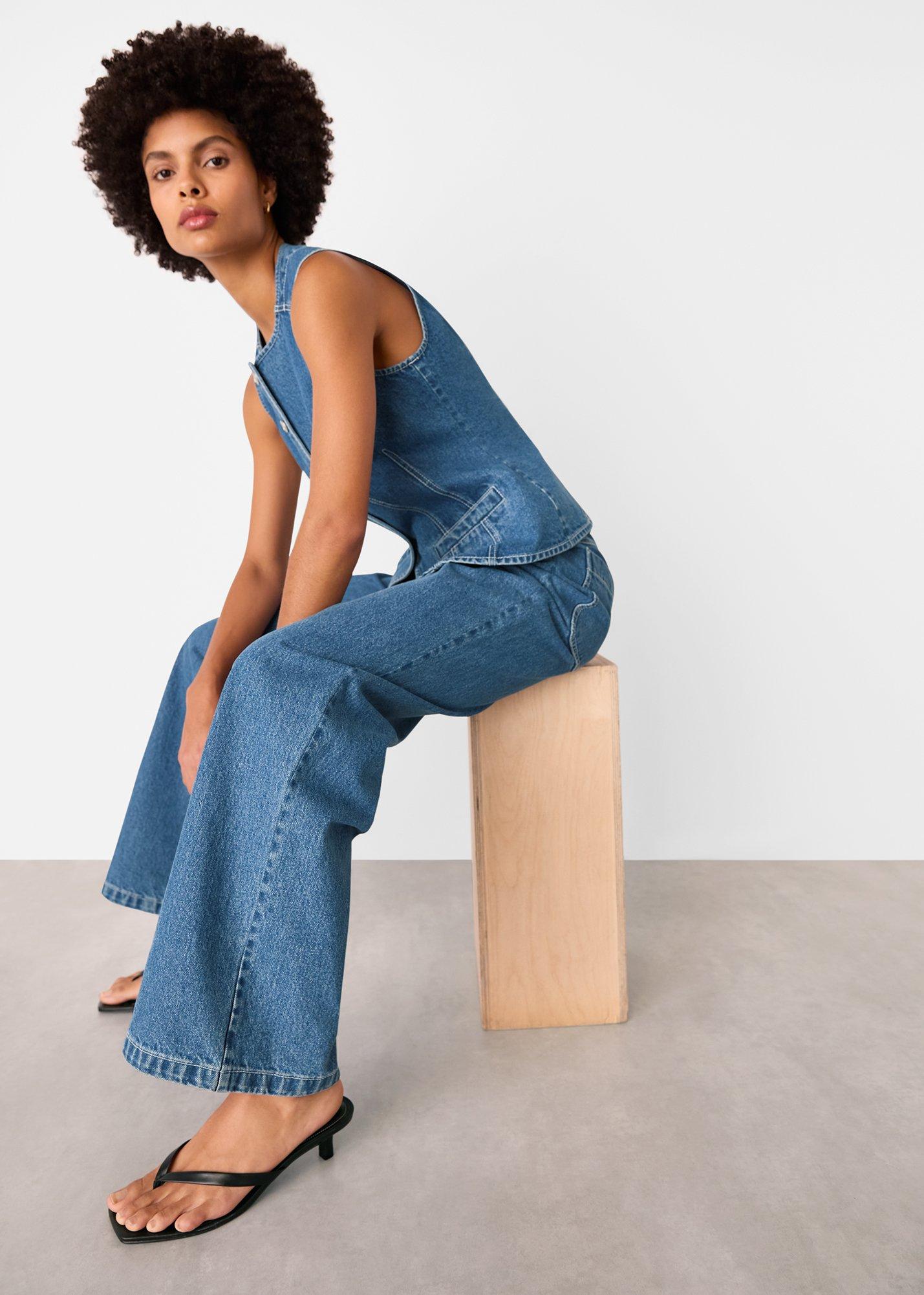 Denim Slim Fit Cotton Waistcoat