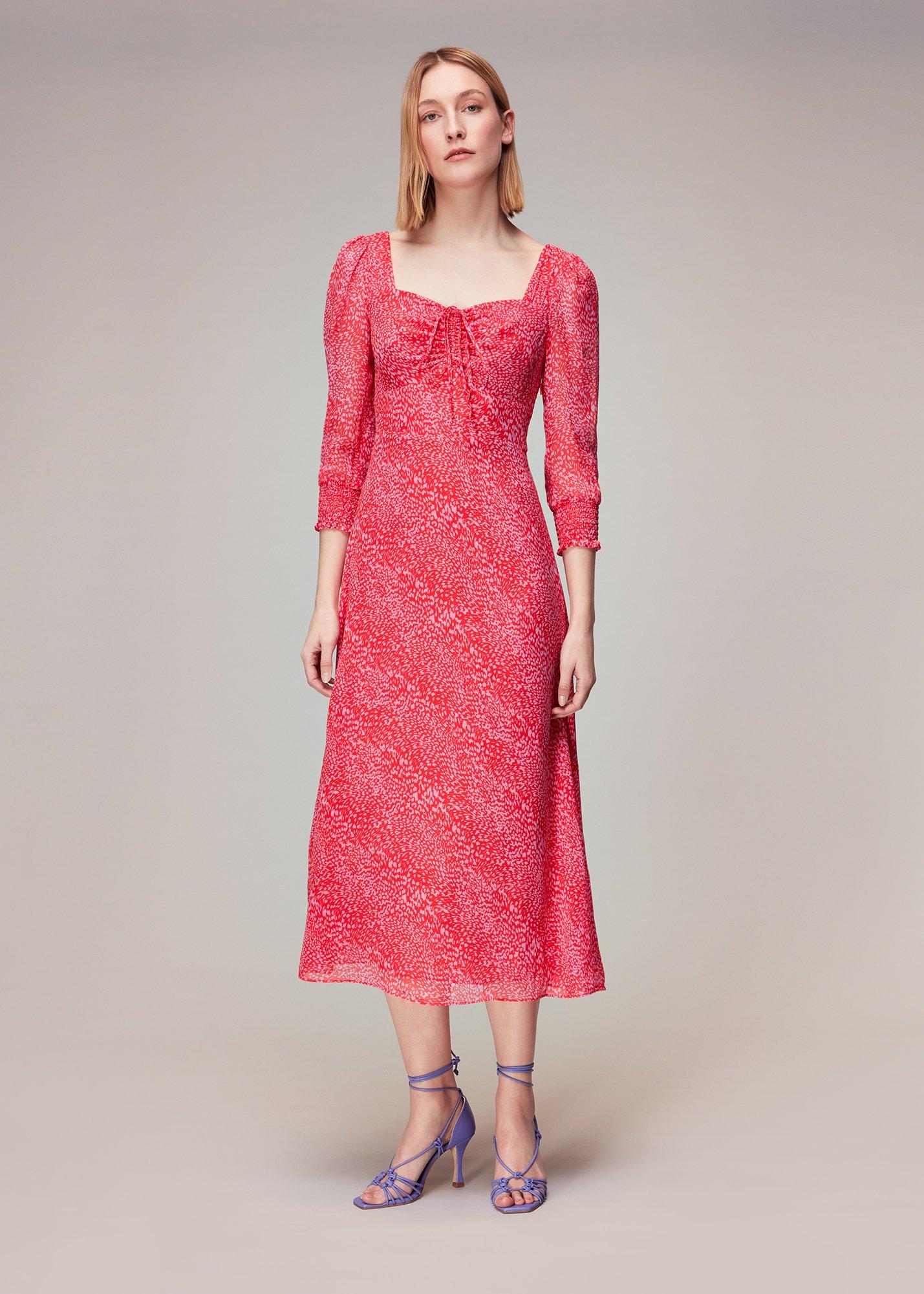 Diagonal Leopard Midi Dress