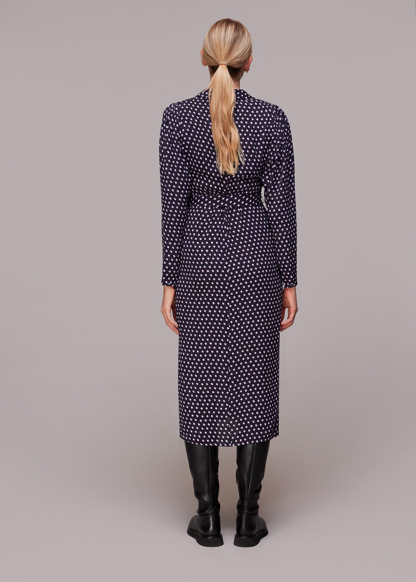 Multicolour Dotted Spot Print Shirt Dress
