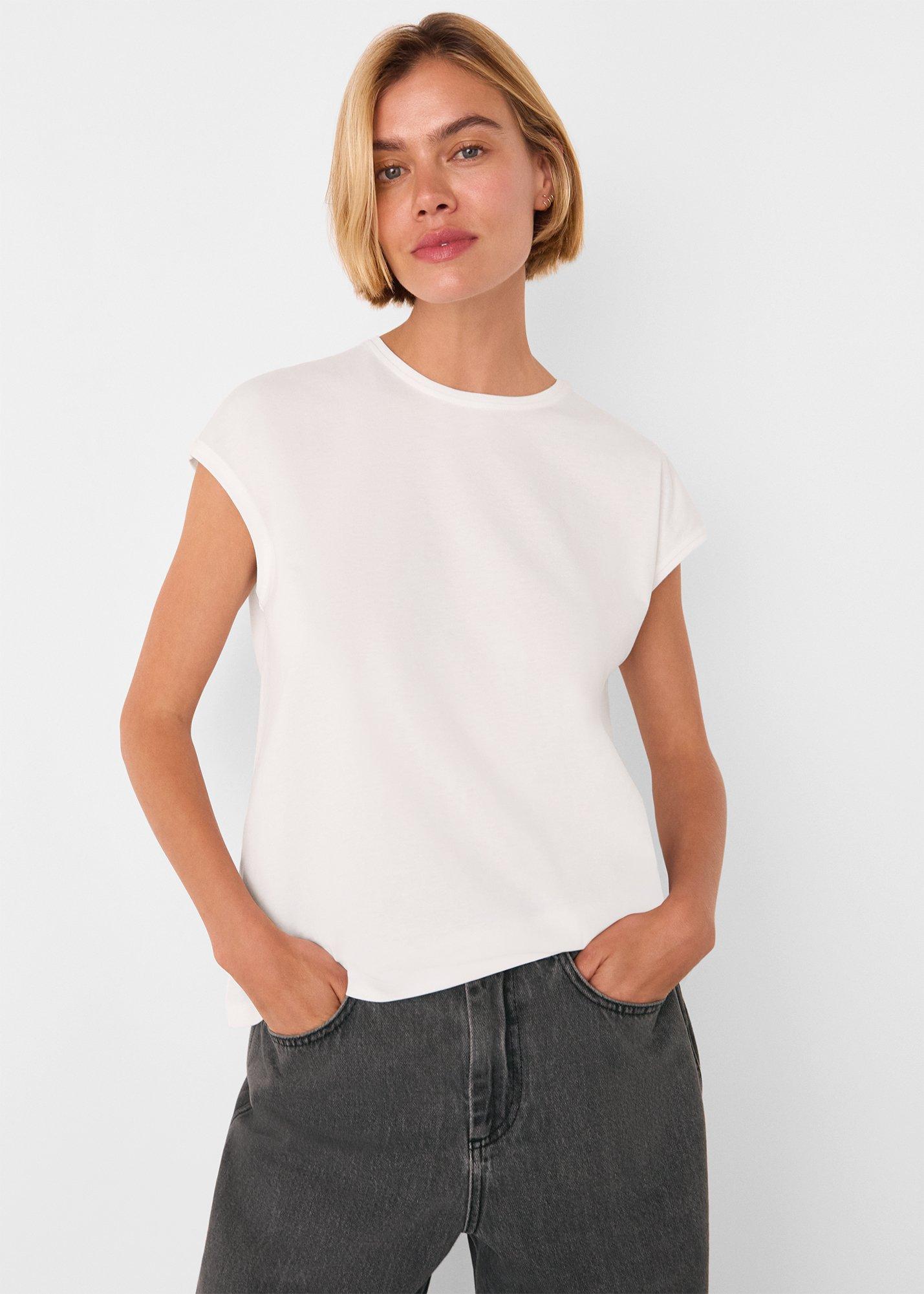 White Cap Sleeve Tee