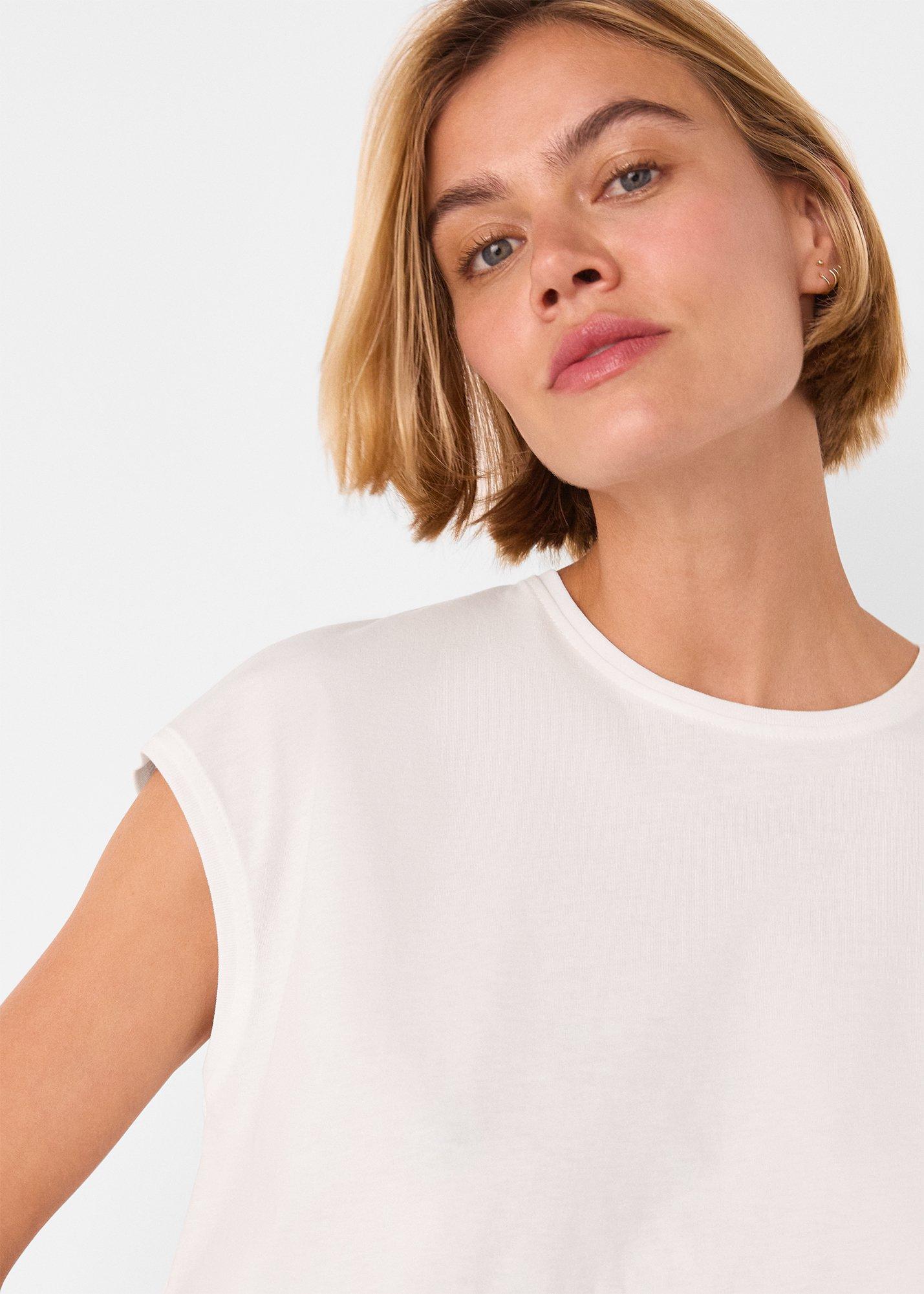 White Cap Sleeve Tee