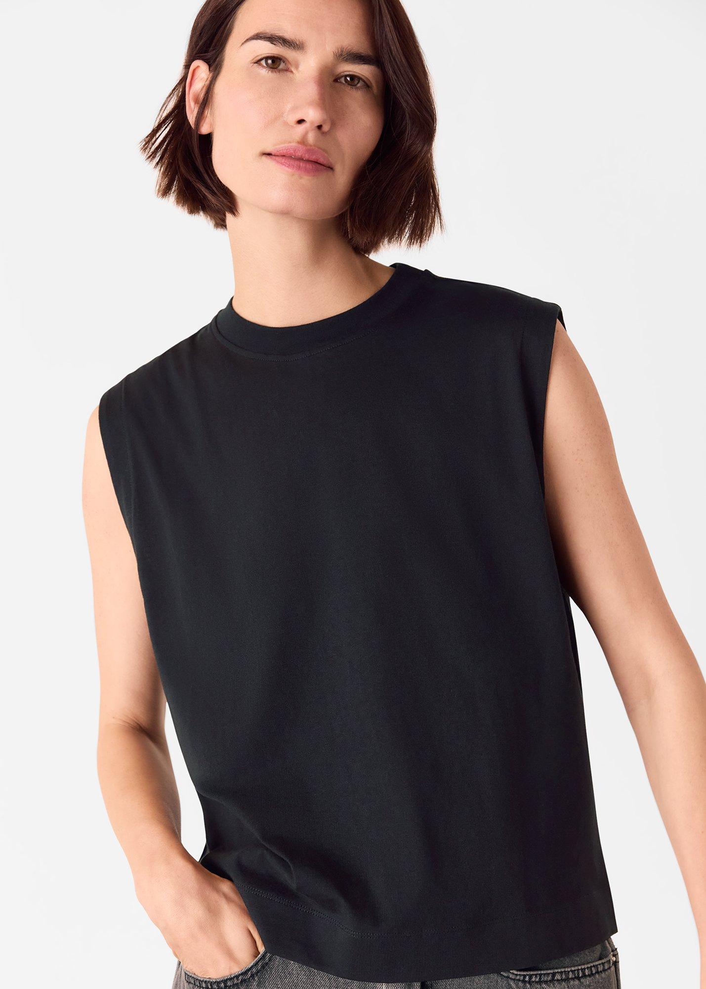 Black Edie Sleeveless Vest