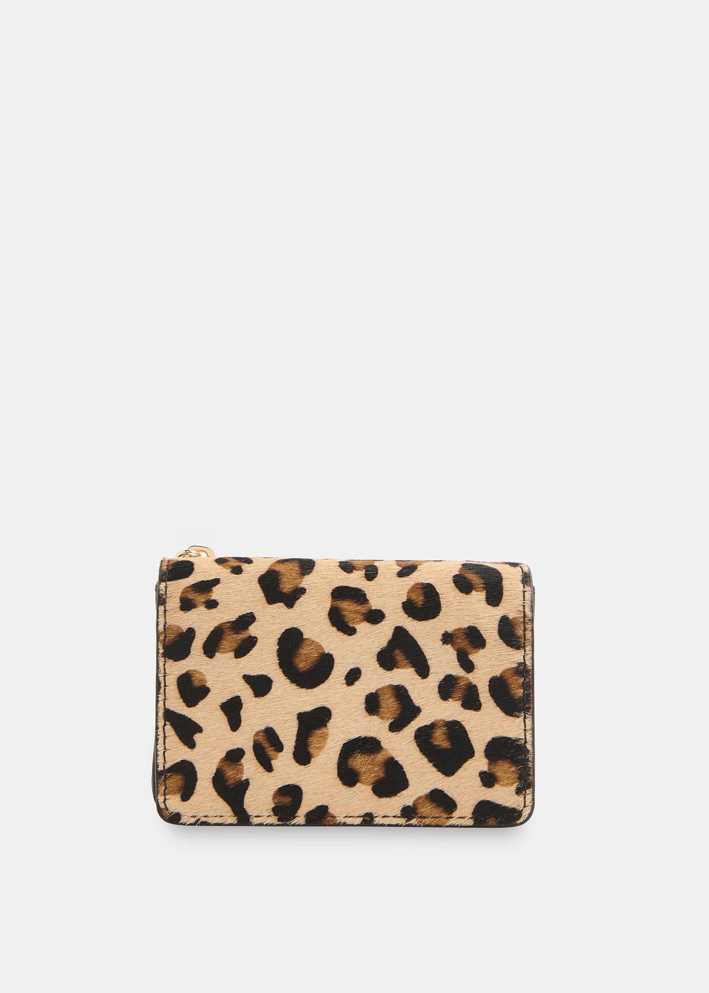 Leopard Print Eli Triple Pouch Compact Purse