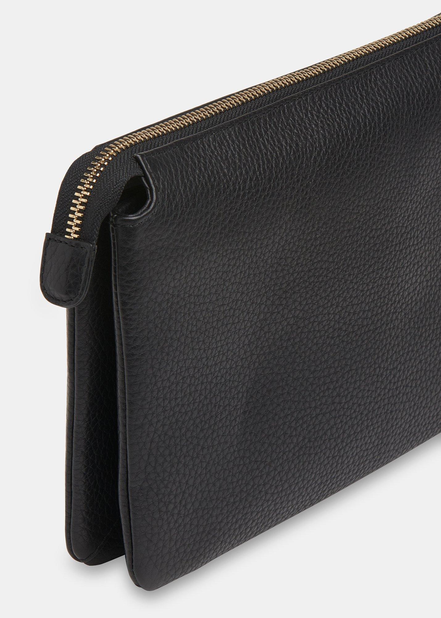 Black Elita Double Pouch Clutch