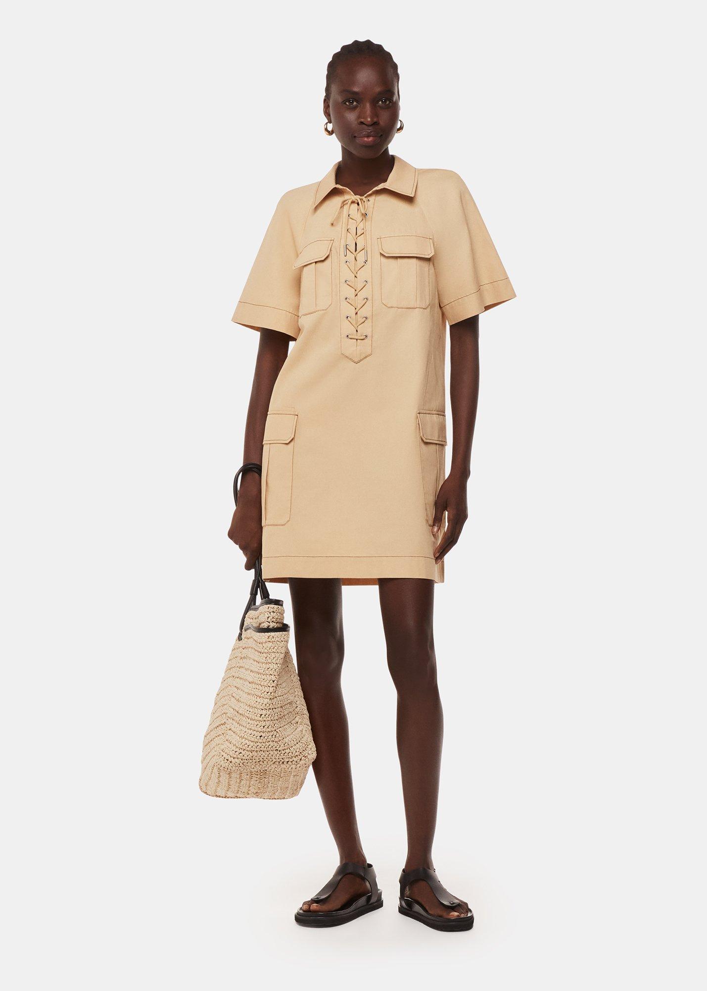 Beige Ella Safari Dress
