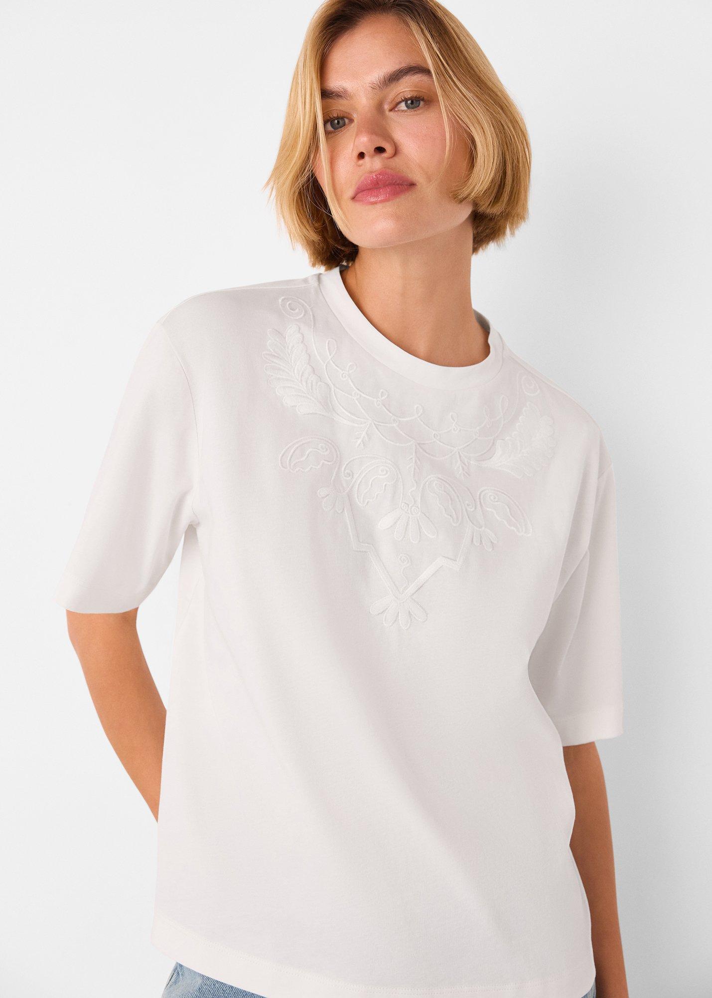 Embroidered Cotton T-Shirt