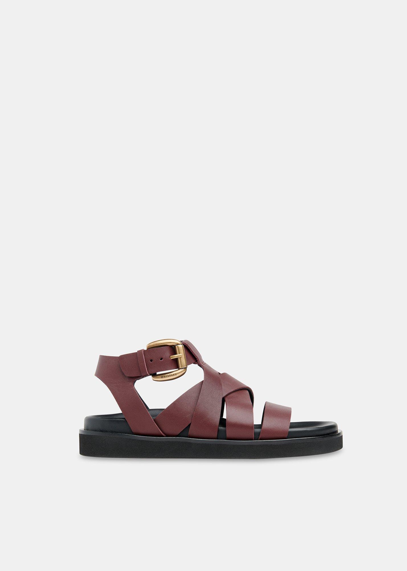 Burgundy Ezra Strappy Sandal