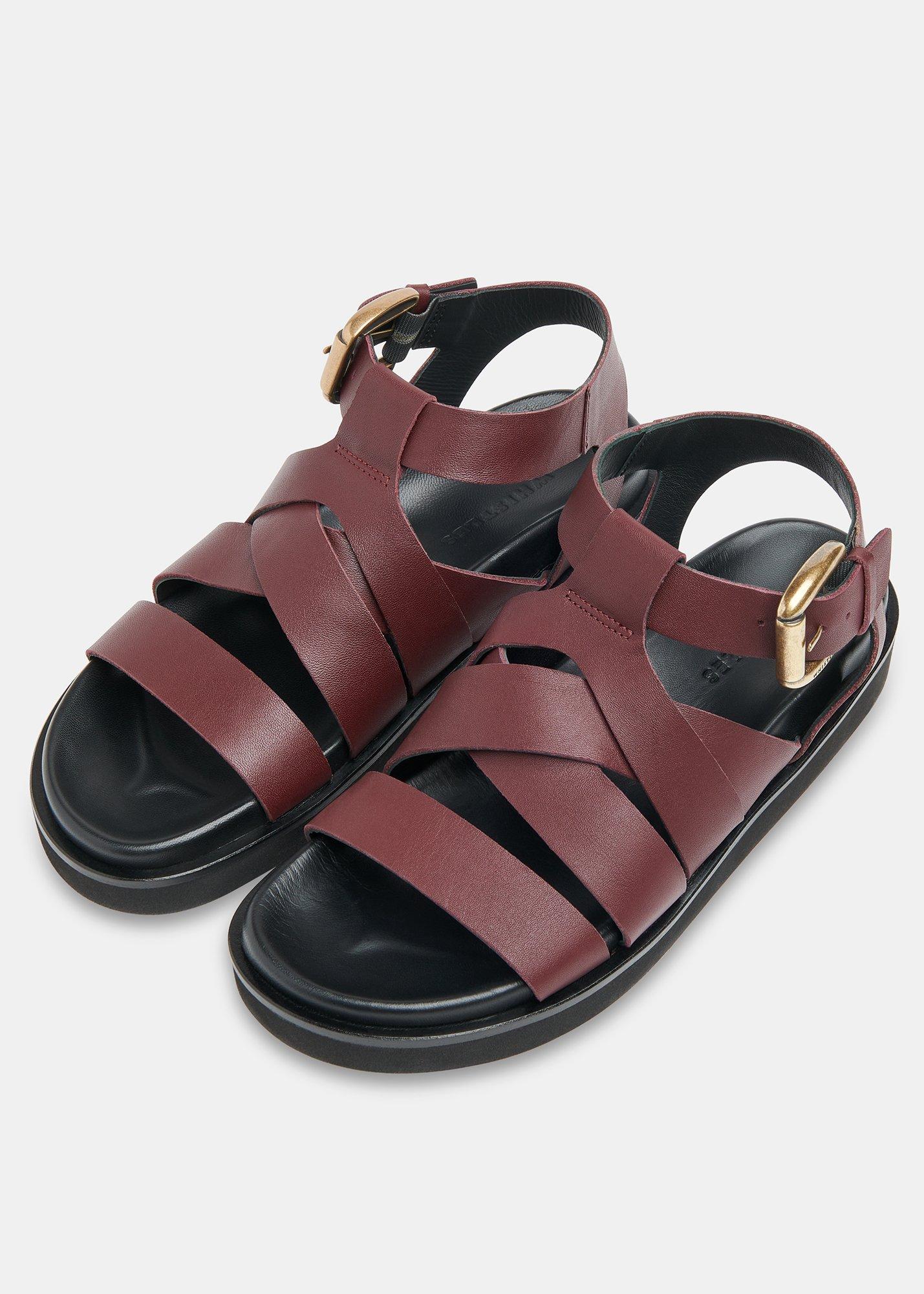 Burgundy Ezra Strappy Sandal
