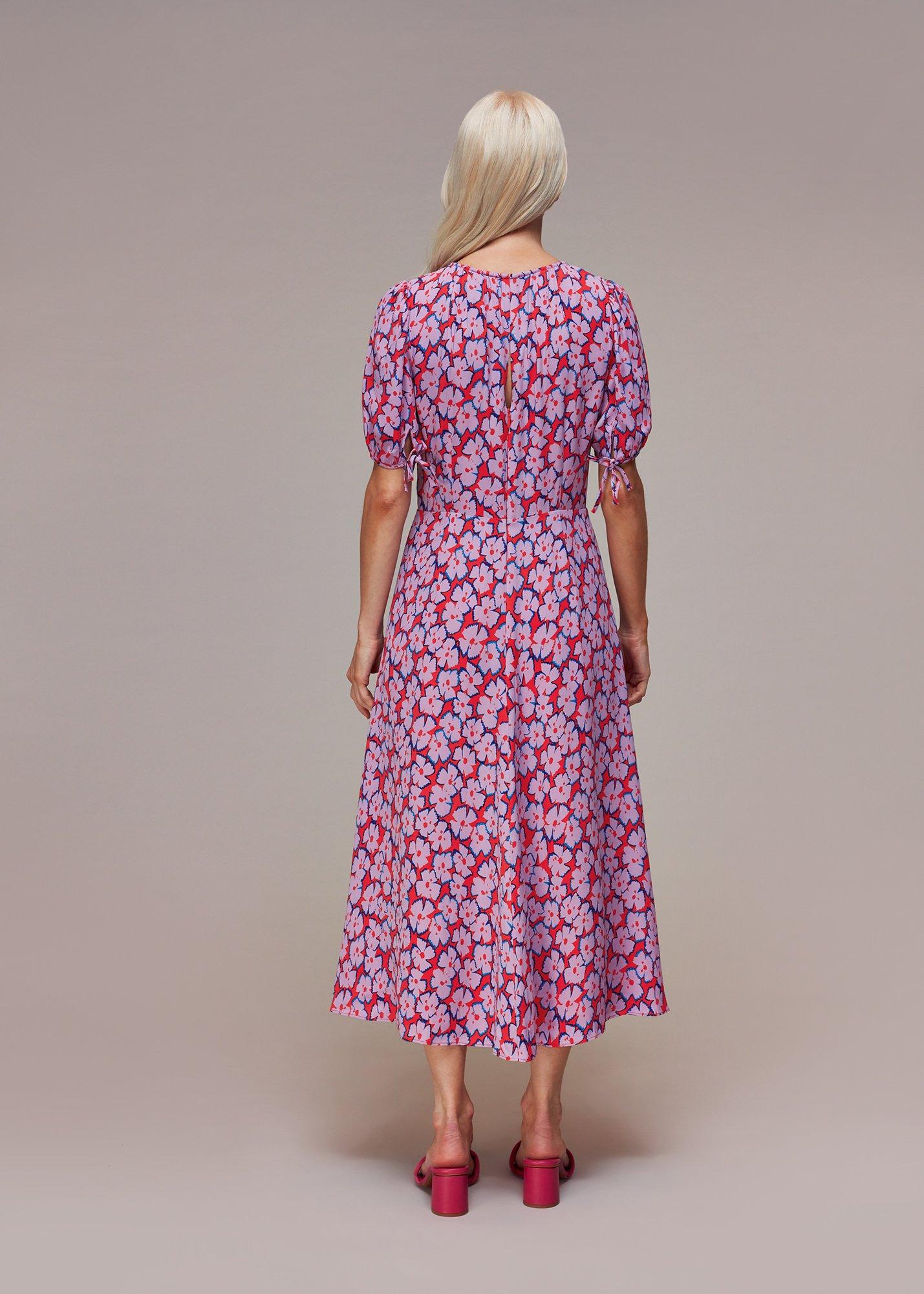 Petite Farfalle Flower Midi Dress
