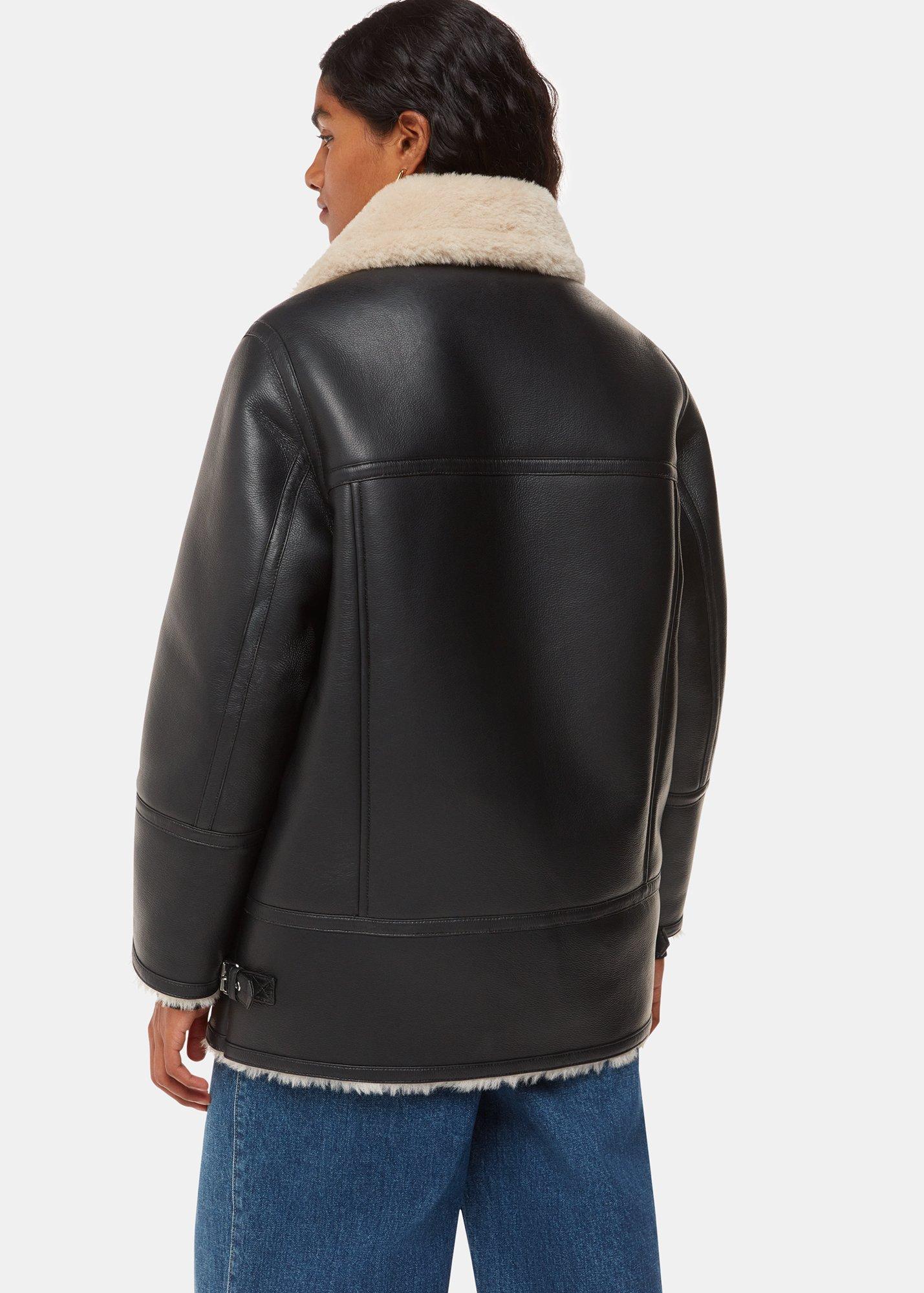 Black Faux Fur Aviator