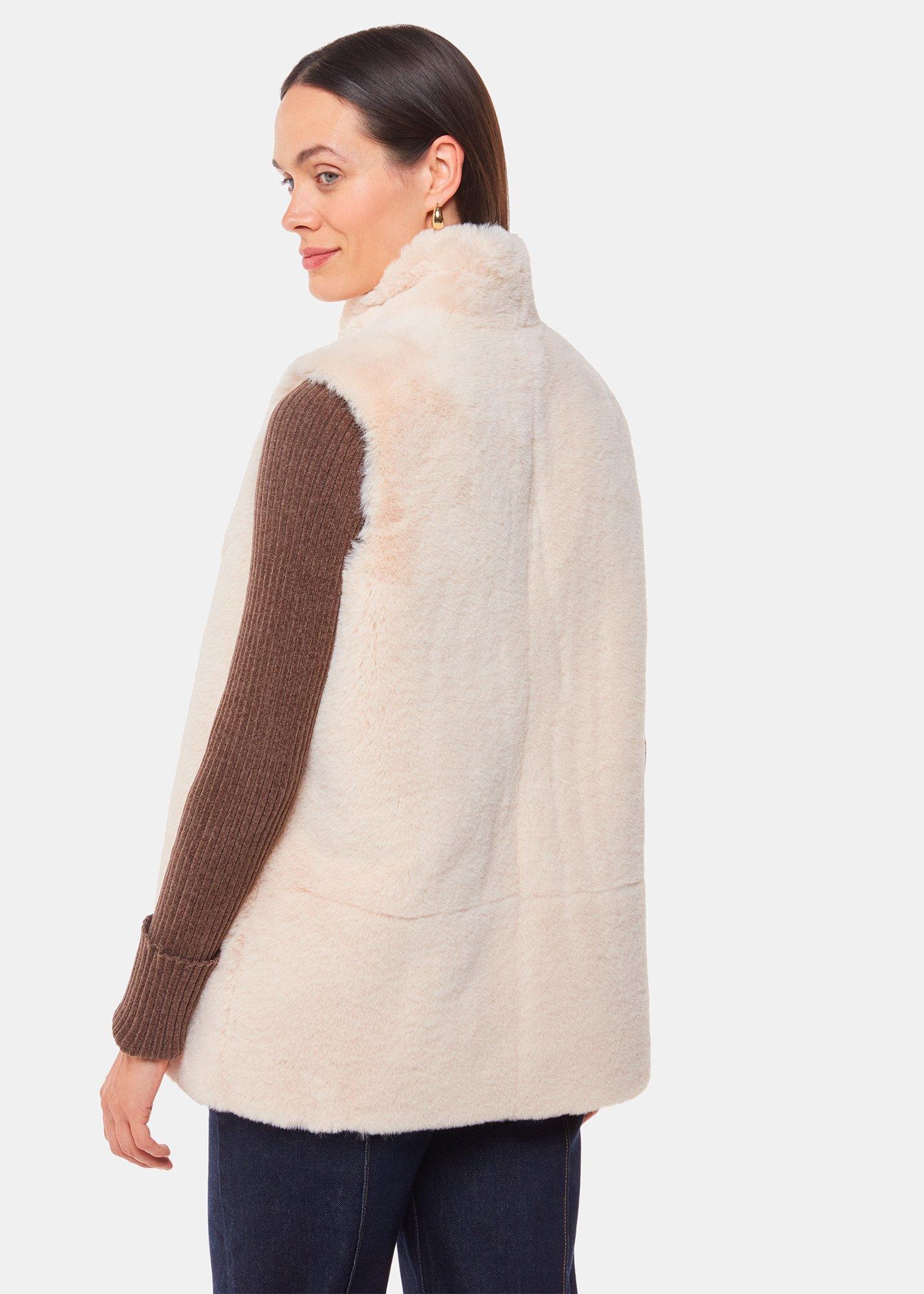 Neutral Faux Fur Gilet