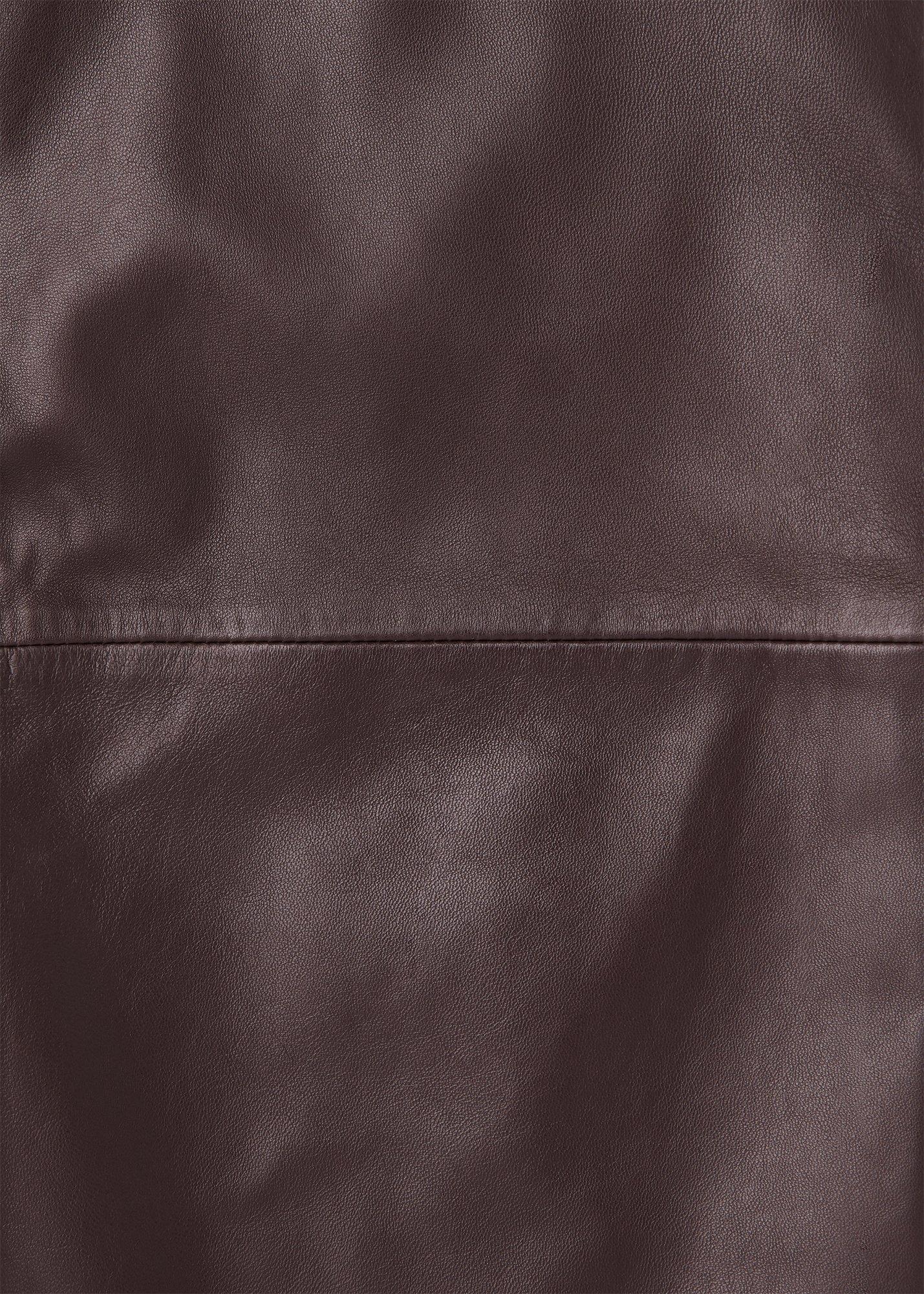 Flat Front Leather Trousers