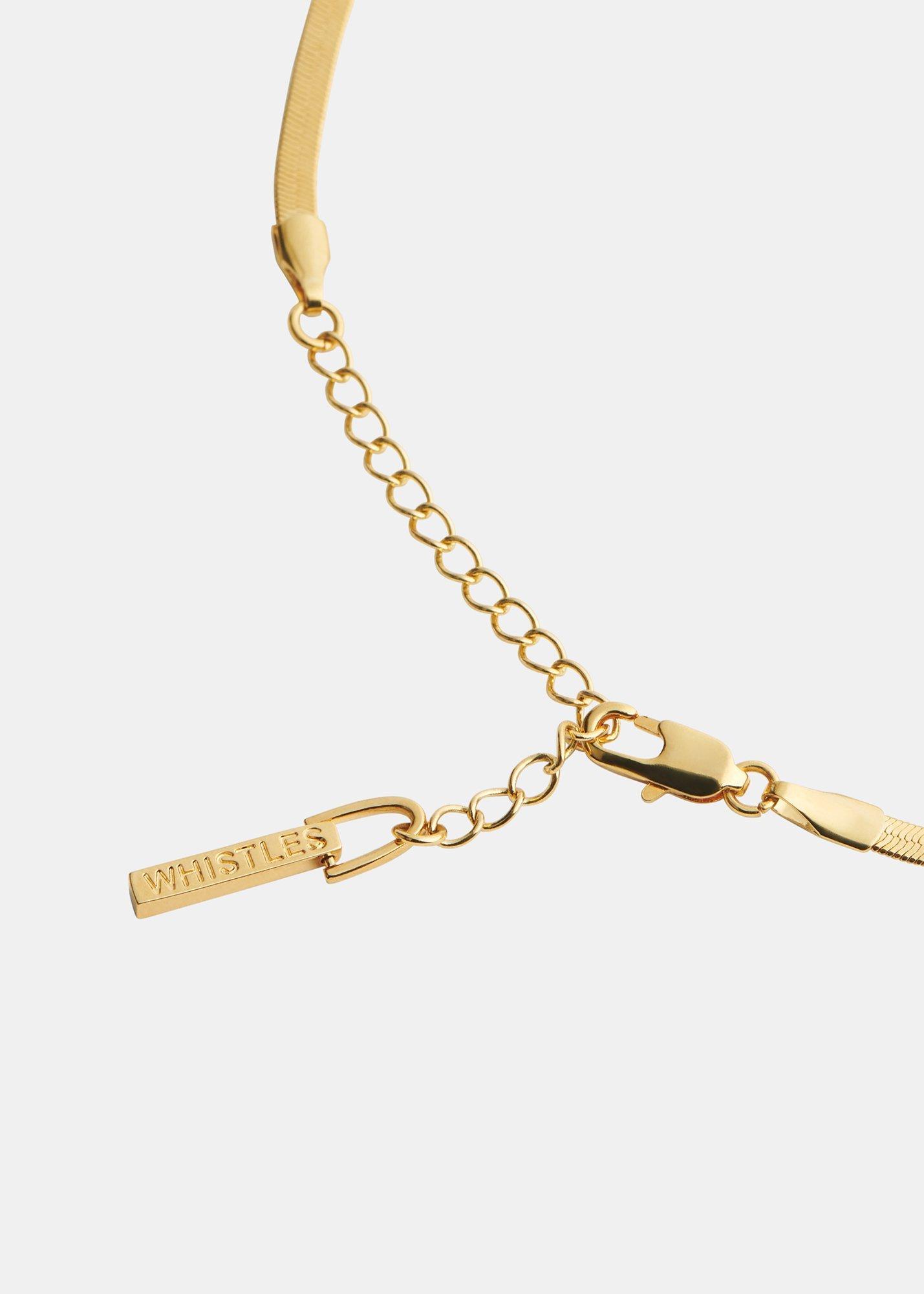 Gold Flat Snake Chain Necklace