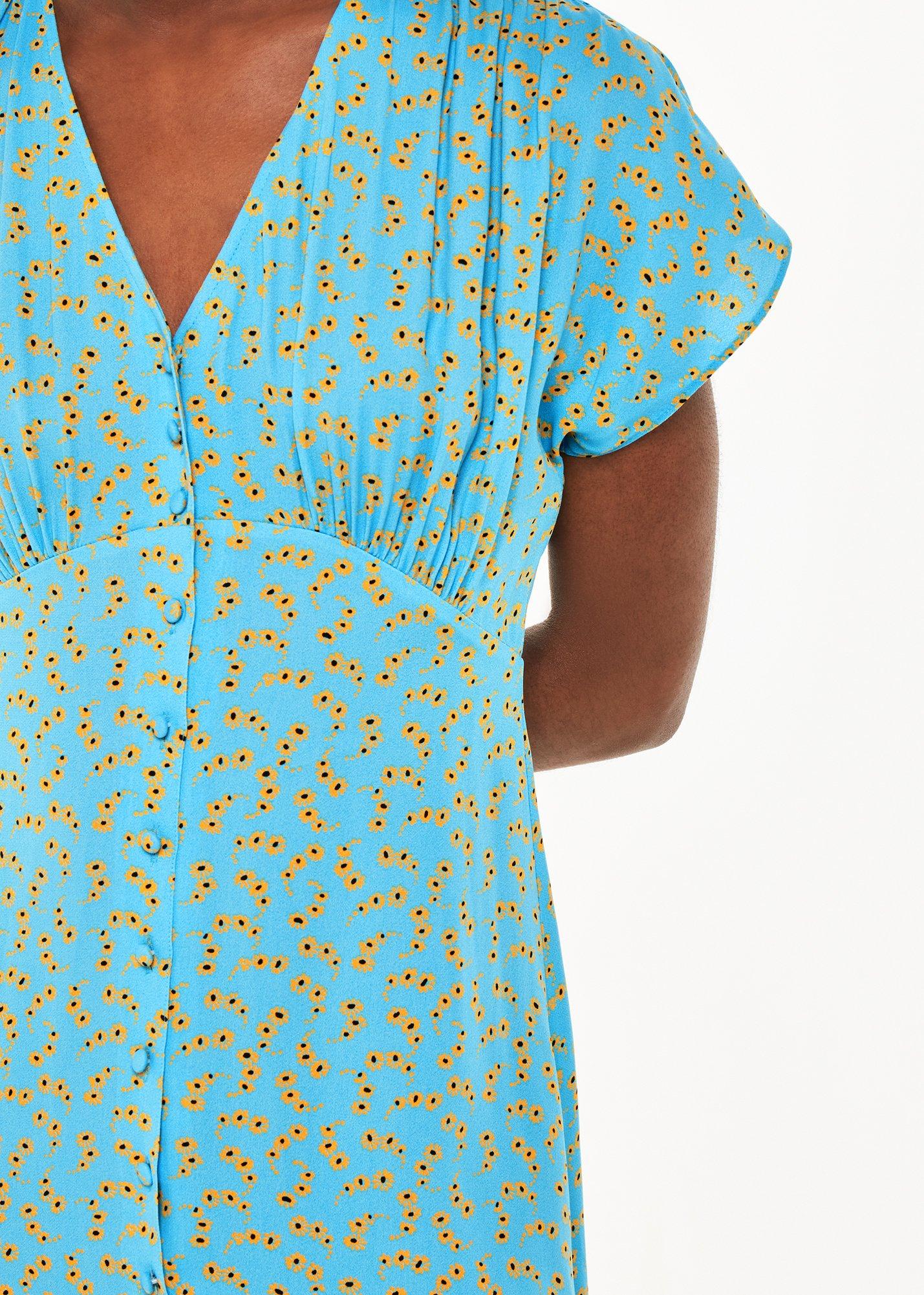 Floral Crescent Midi Dress