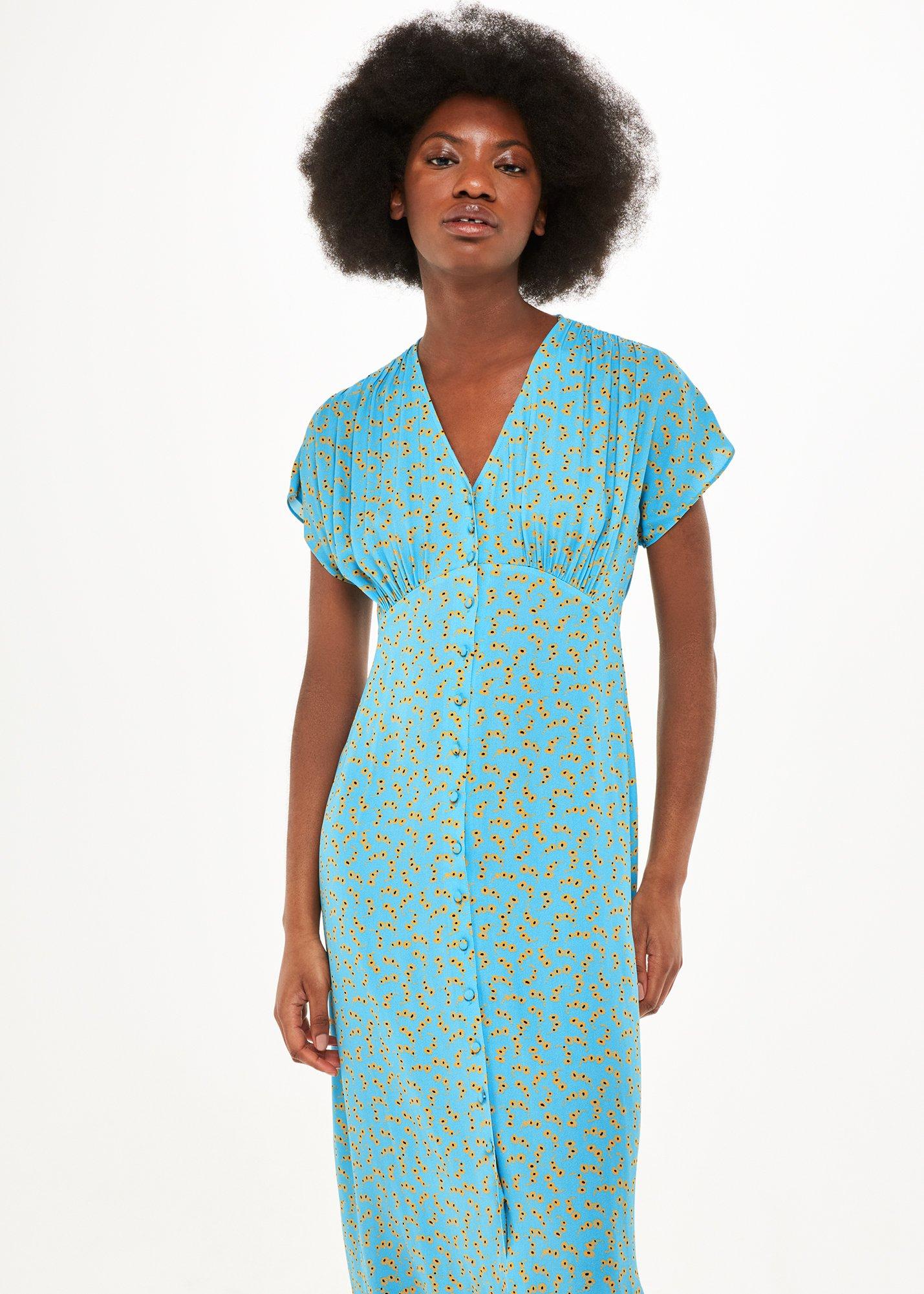 Floral Crescent Midi Dress