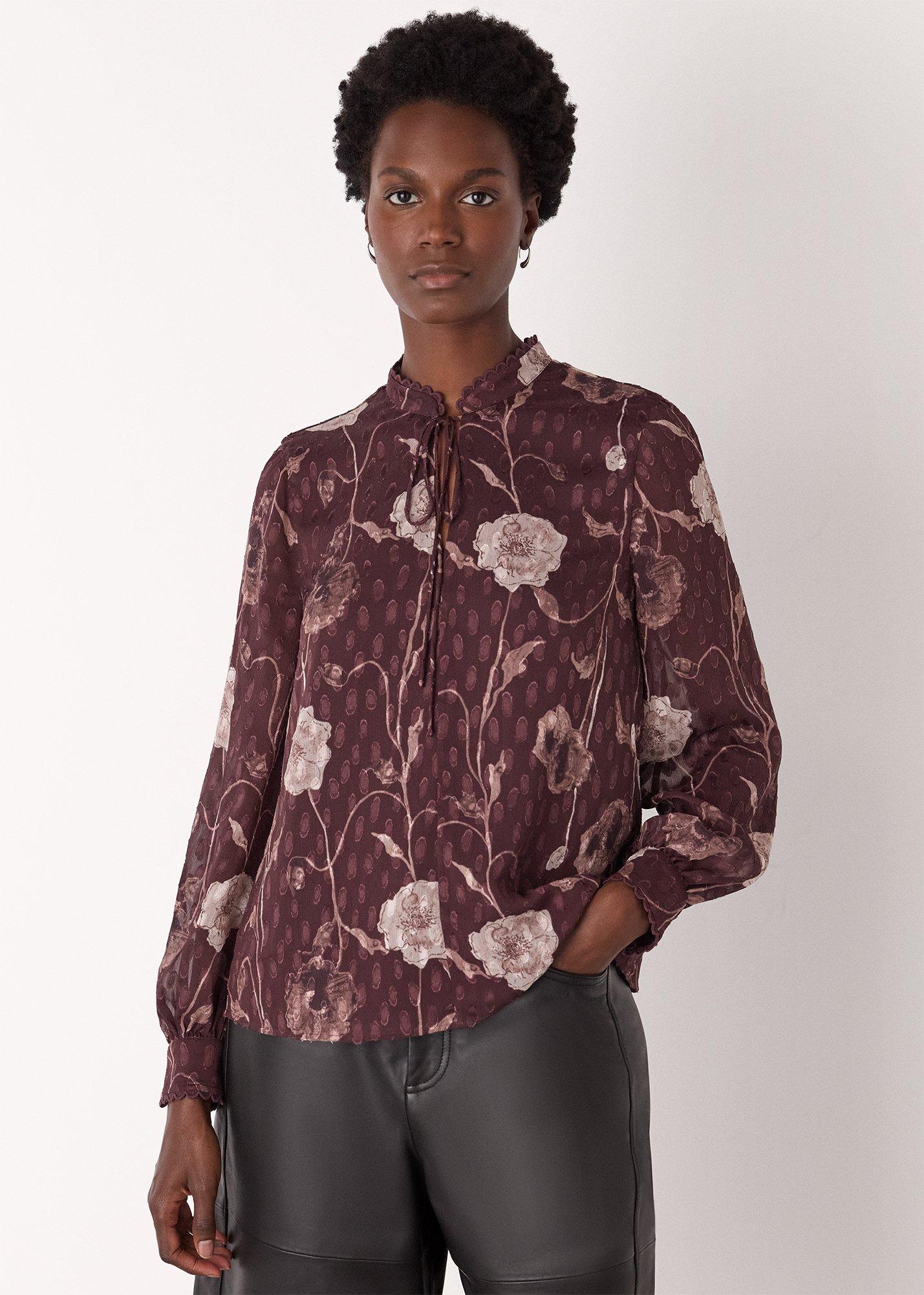 Floral Dobby Blouse