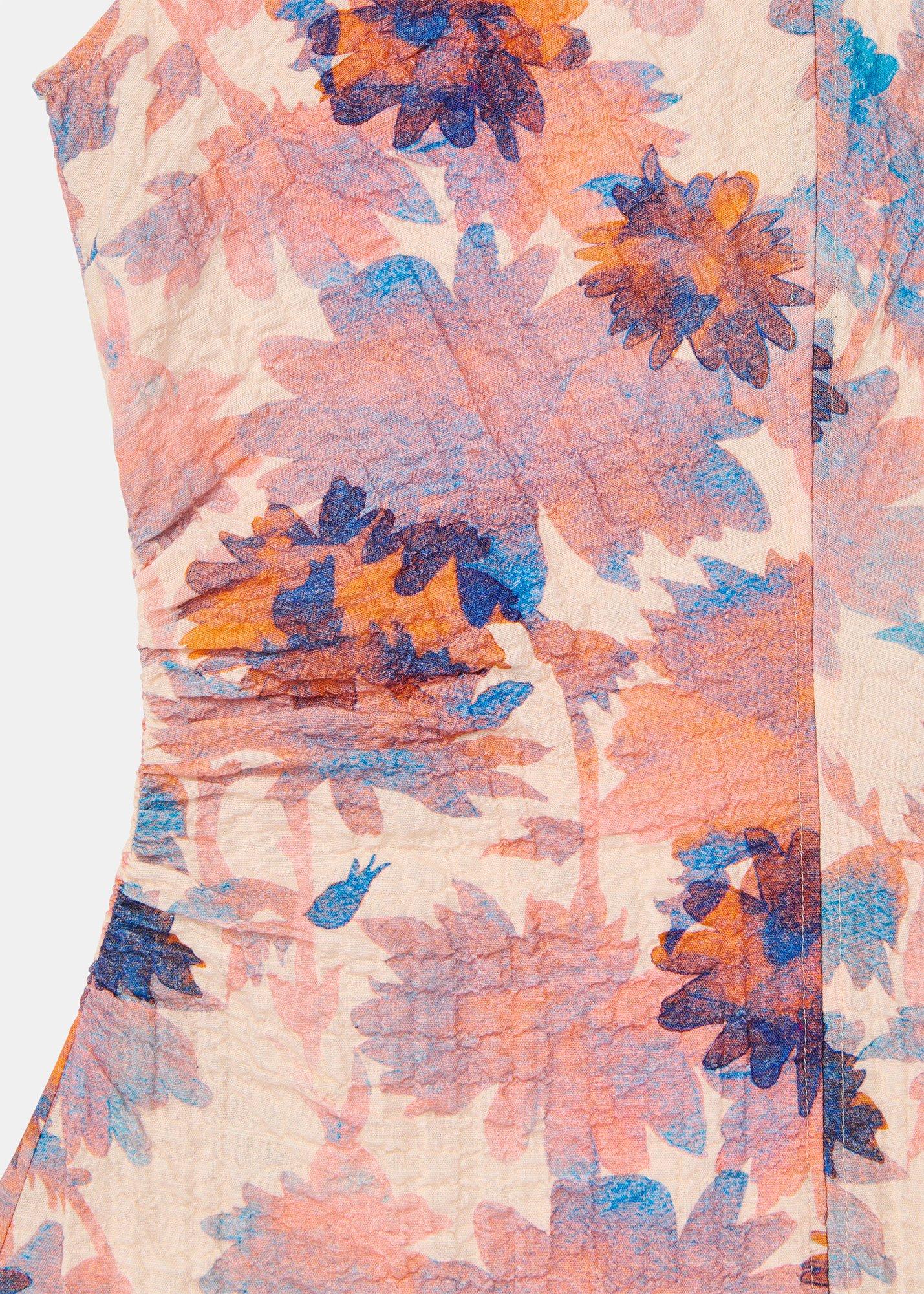 Petite Floral Textured Midi Dress