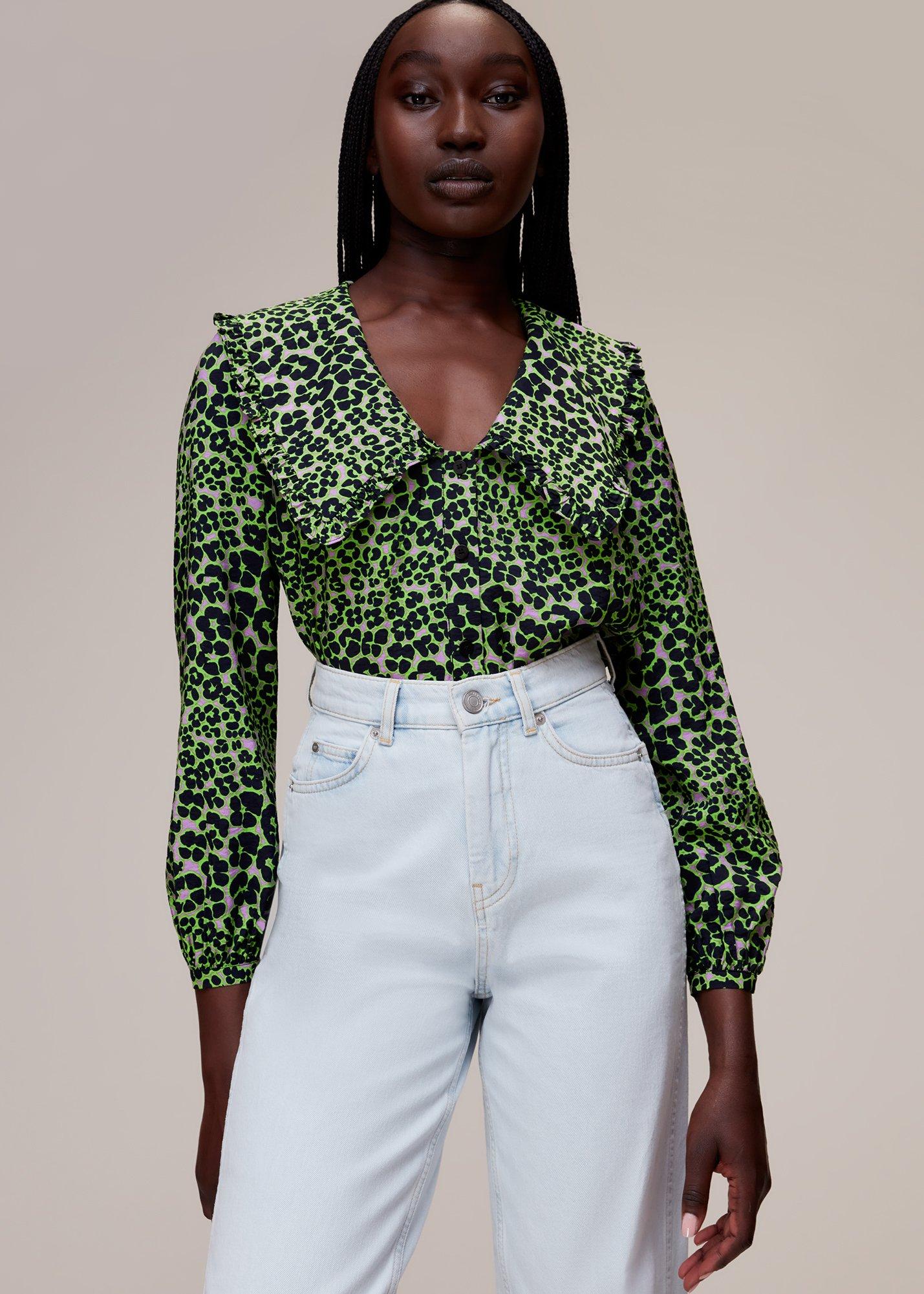 Multicolour Fluro Animal Collar Top