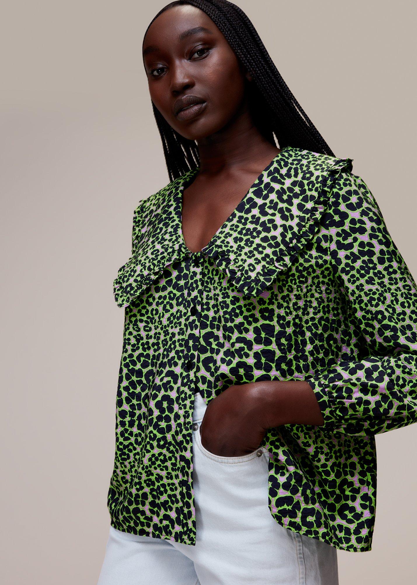 Fluro Animal Collar Top