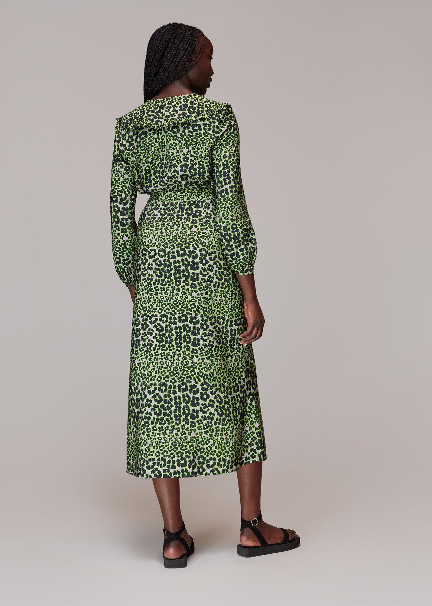 Fluro Animal Ruched Skirt