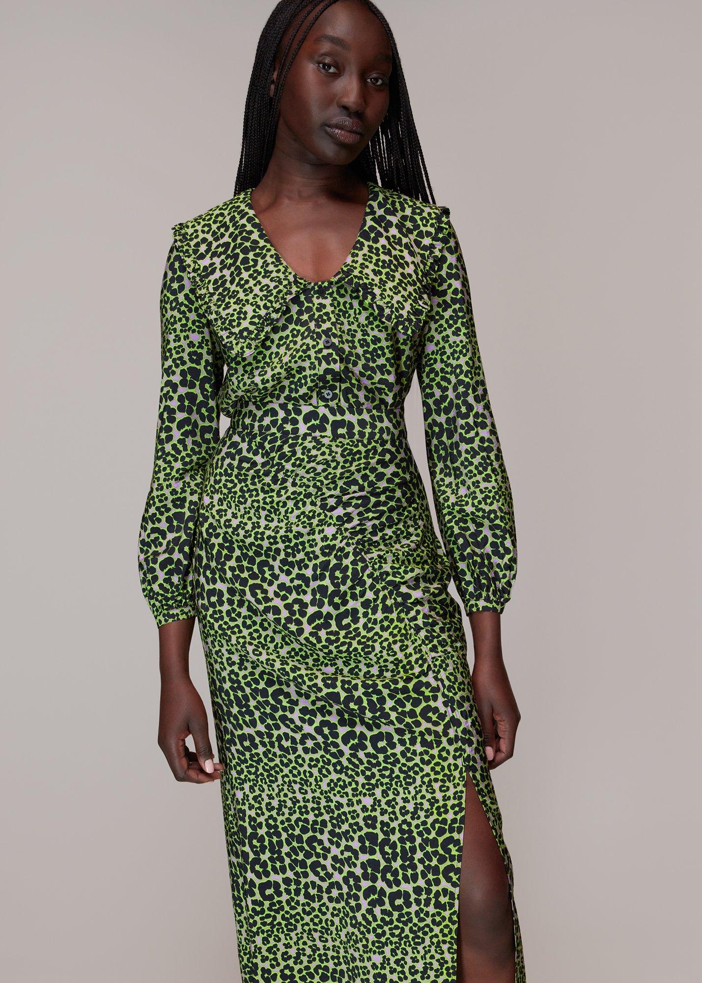 Fluro Animal Ruched Skirt