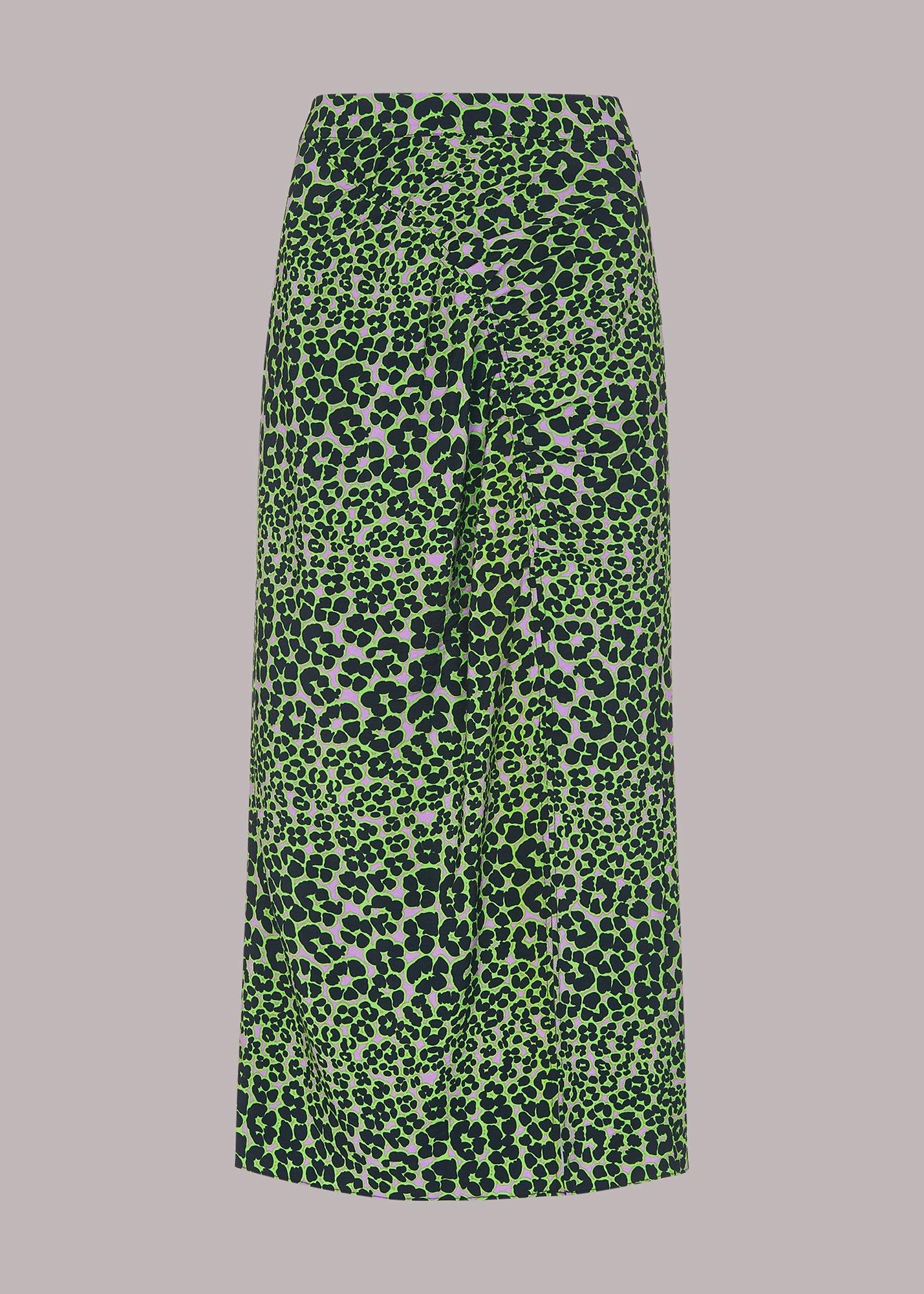 Fluro Animal Ruched Skirt