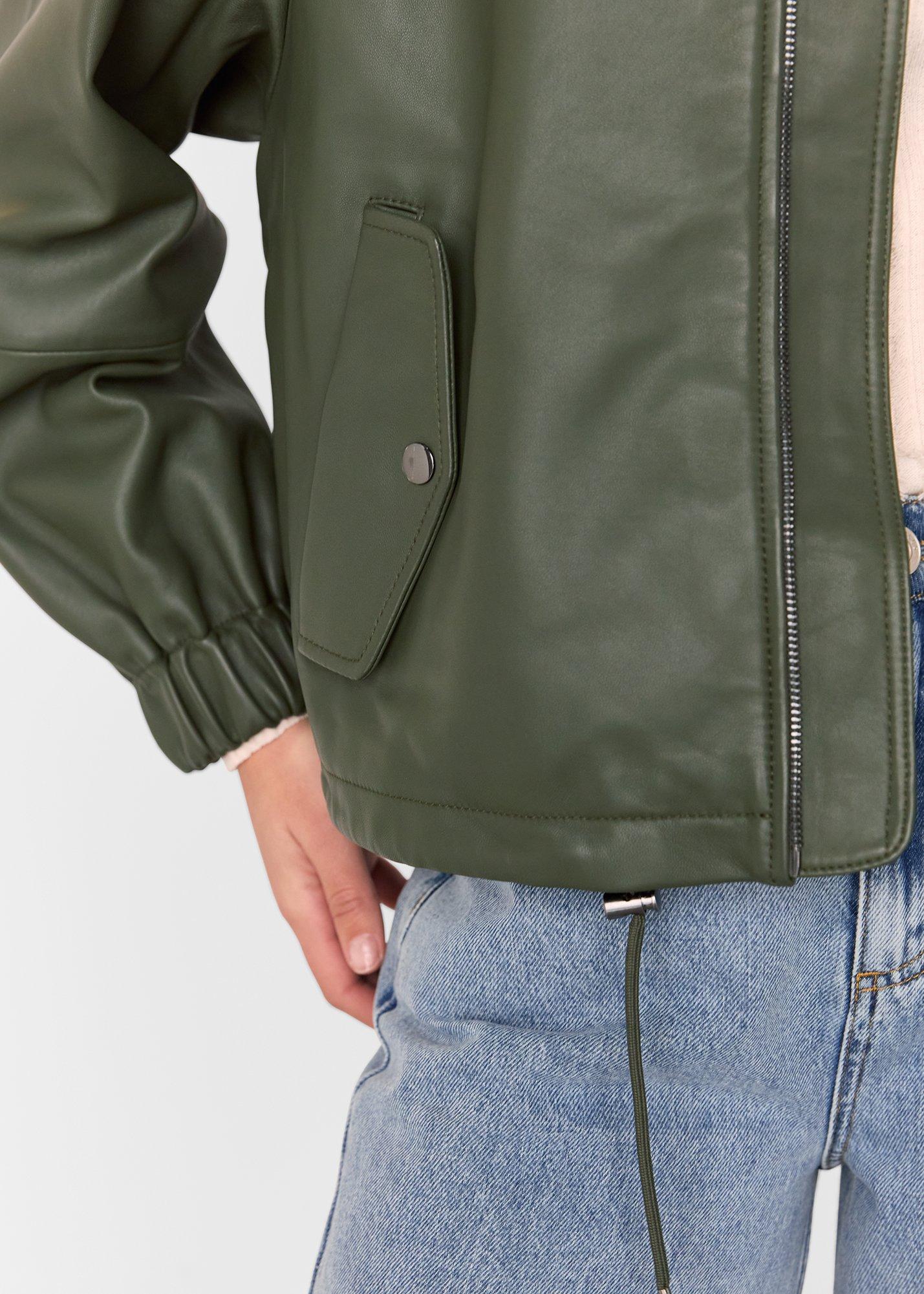 Frida Leather Bomber Jacket