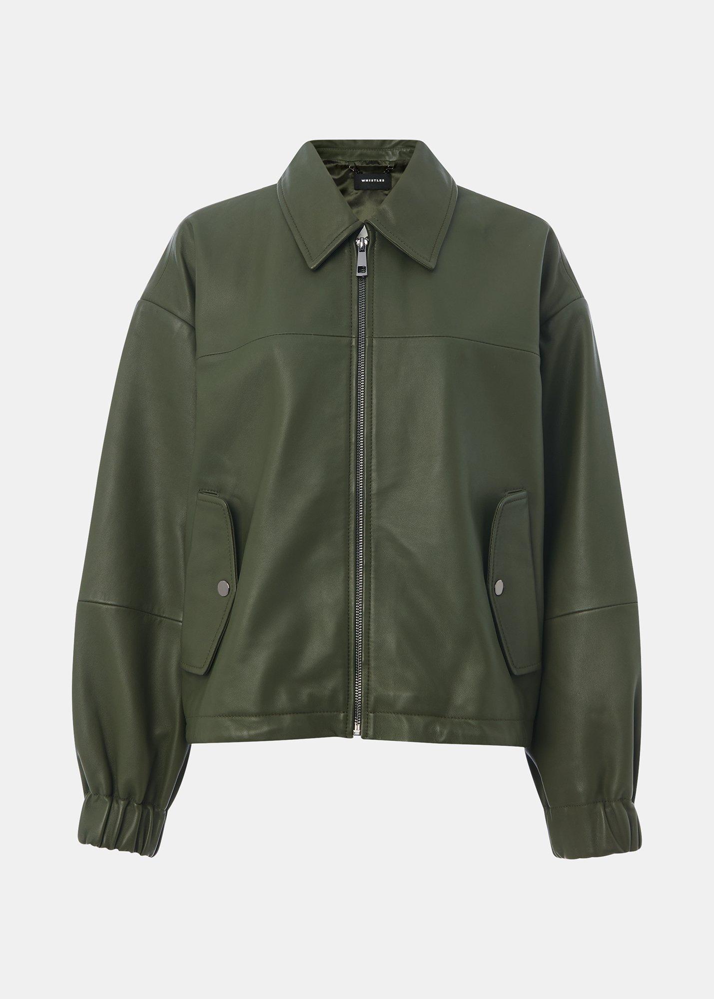 Frida Leather Bomber Jacket