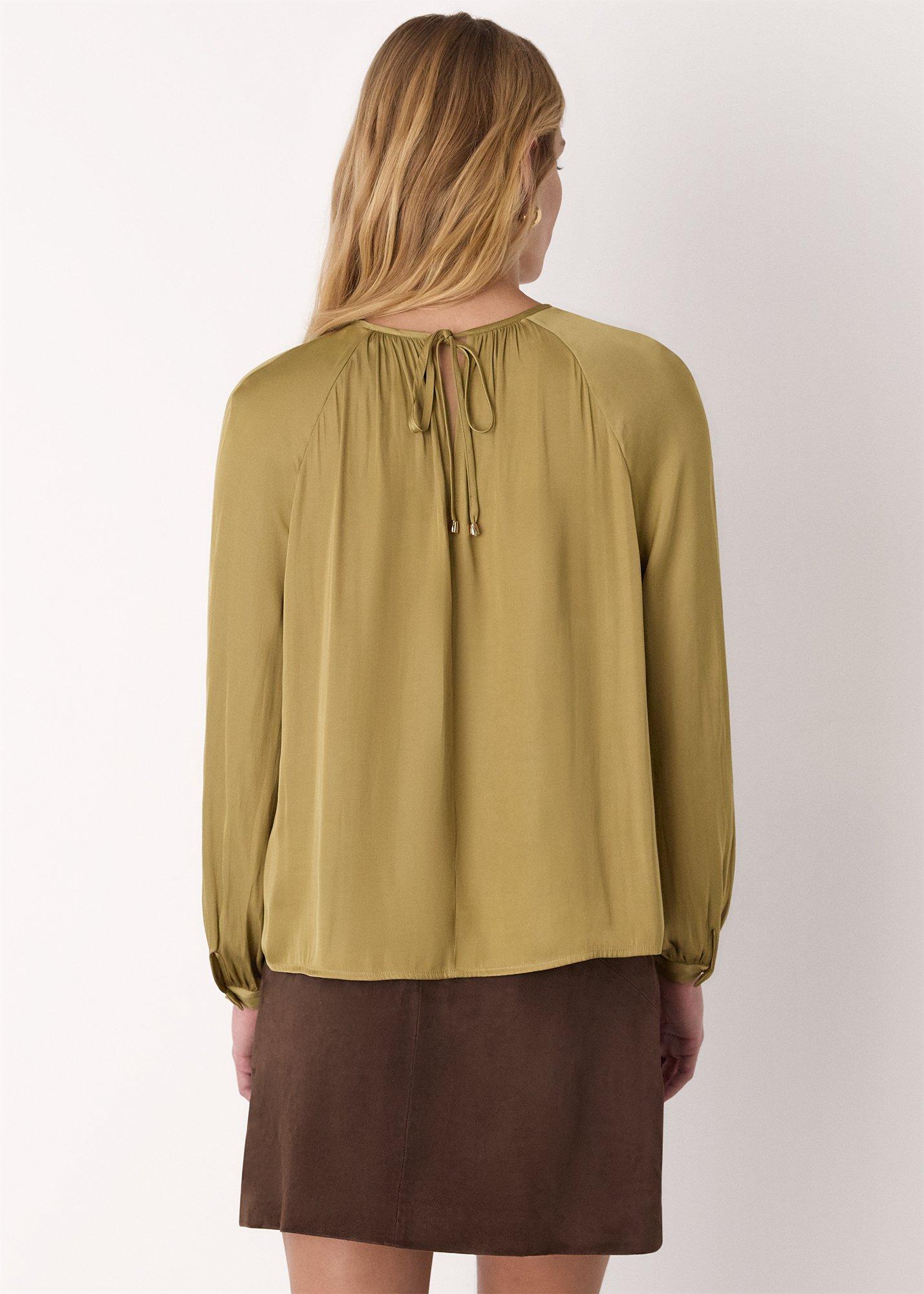 Gathered Satin Blouse