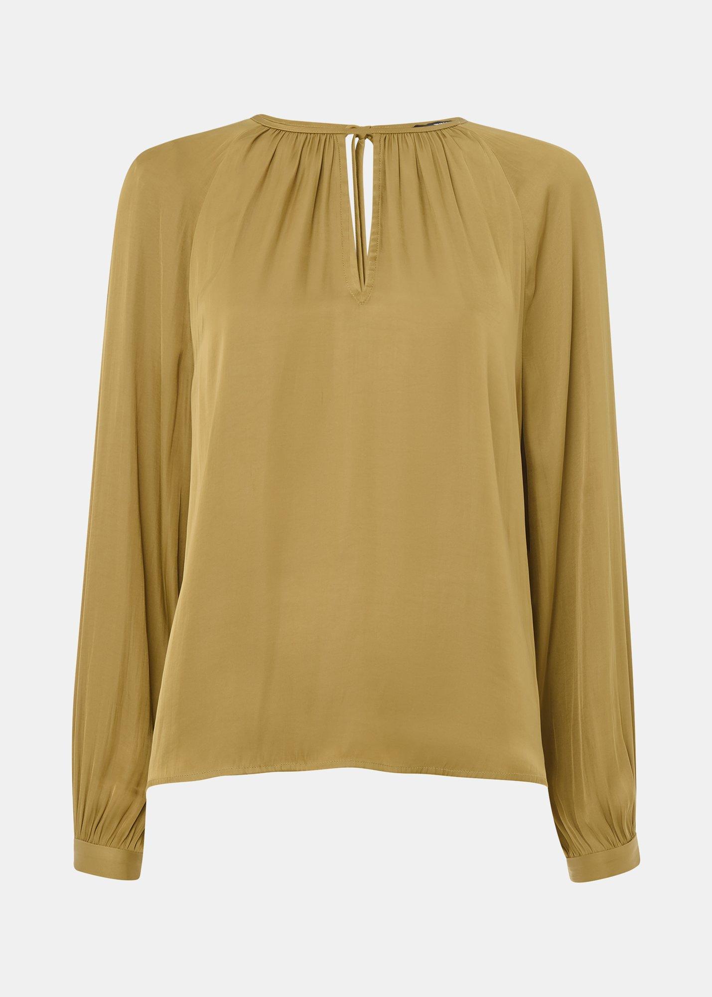 Gathered Satin Blouse