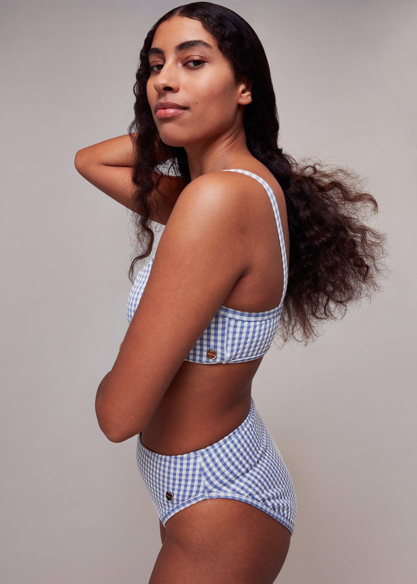 Gingham Texture Bikini Bottom