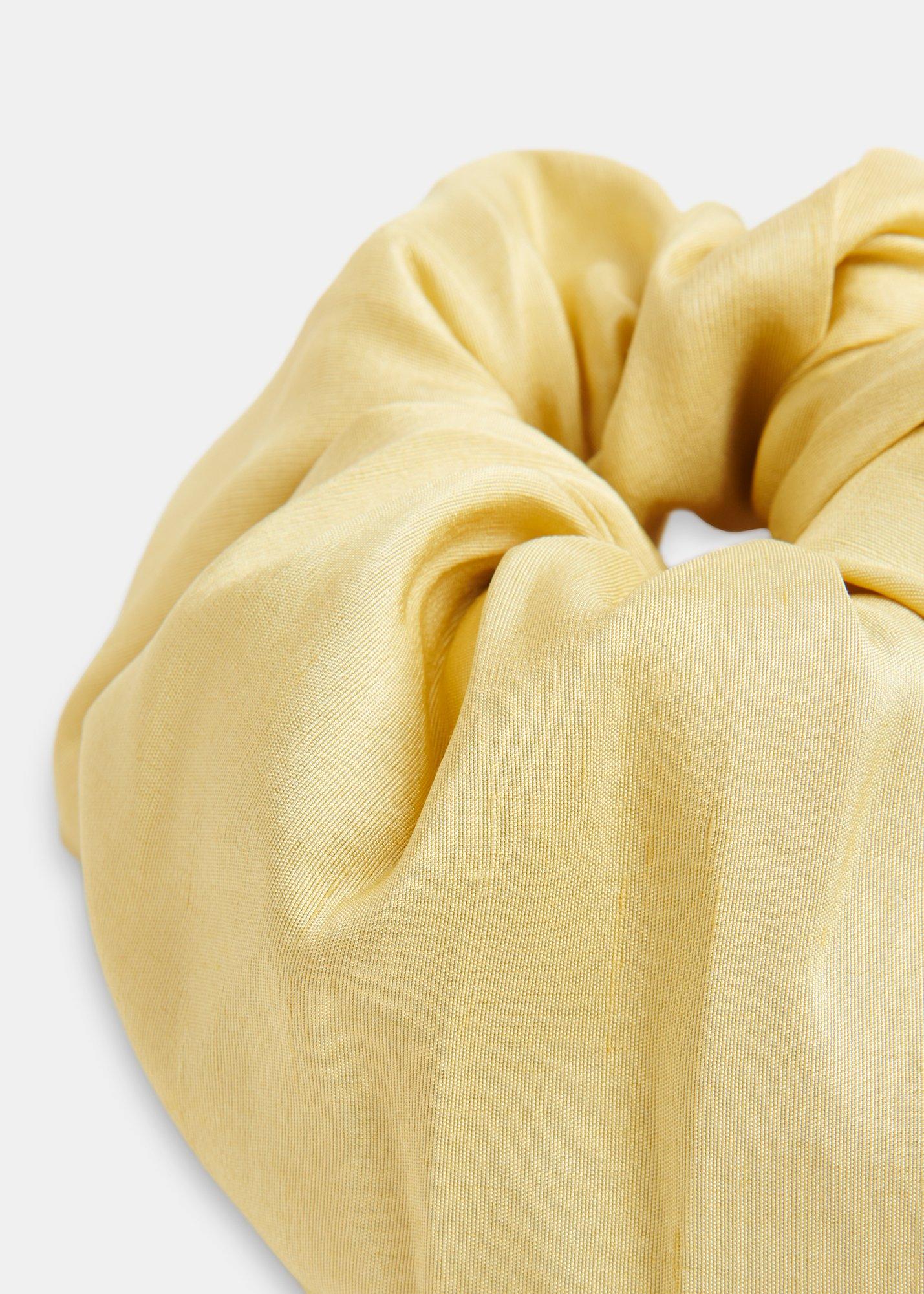 Yellow Hai Dupion Scrunchie