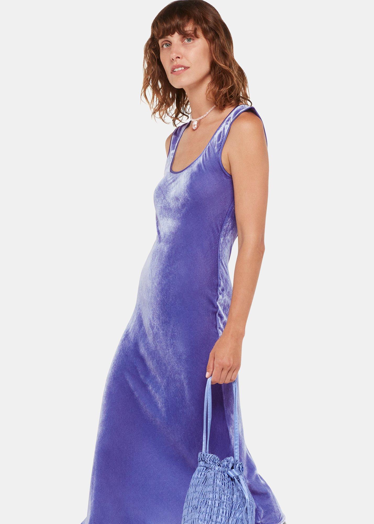 Purple Hai Velvet Sienna Dress