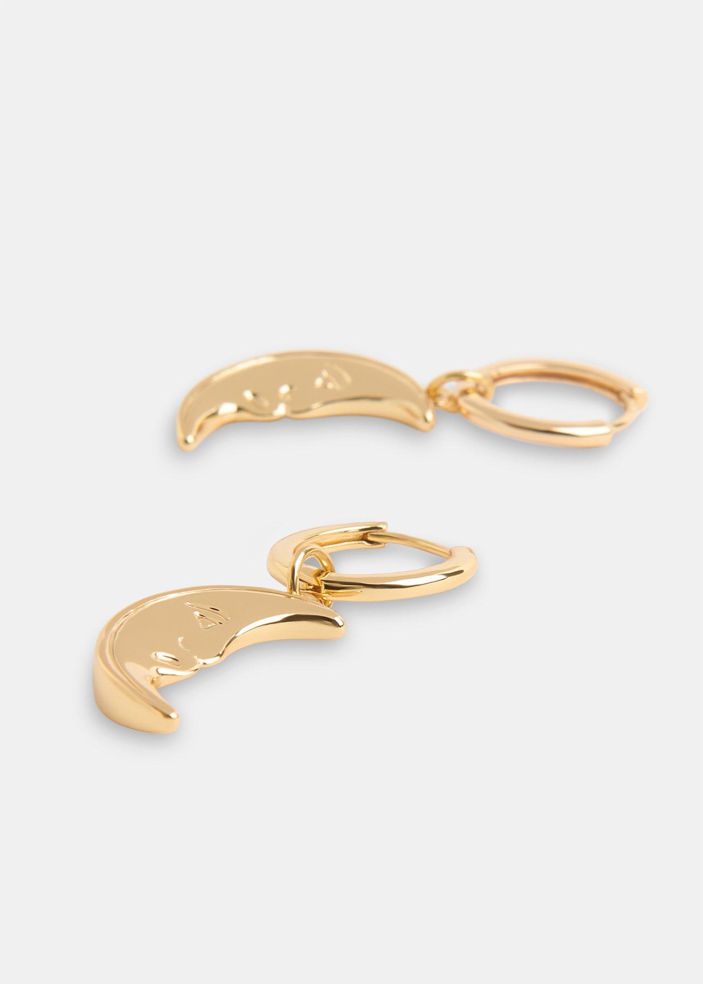 Half Moon Huggie Earring