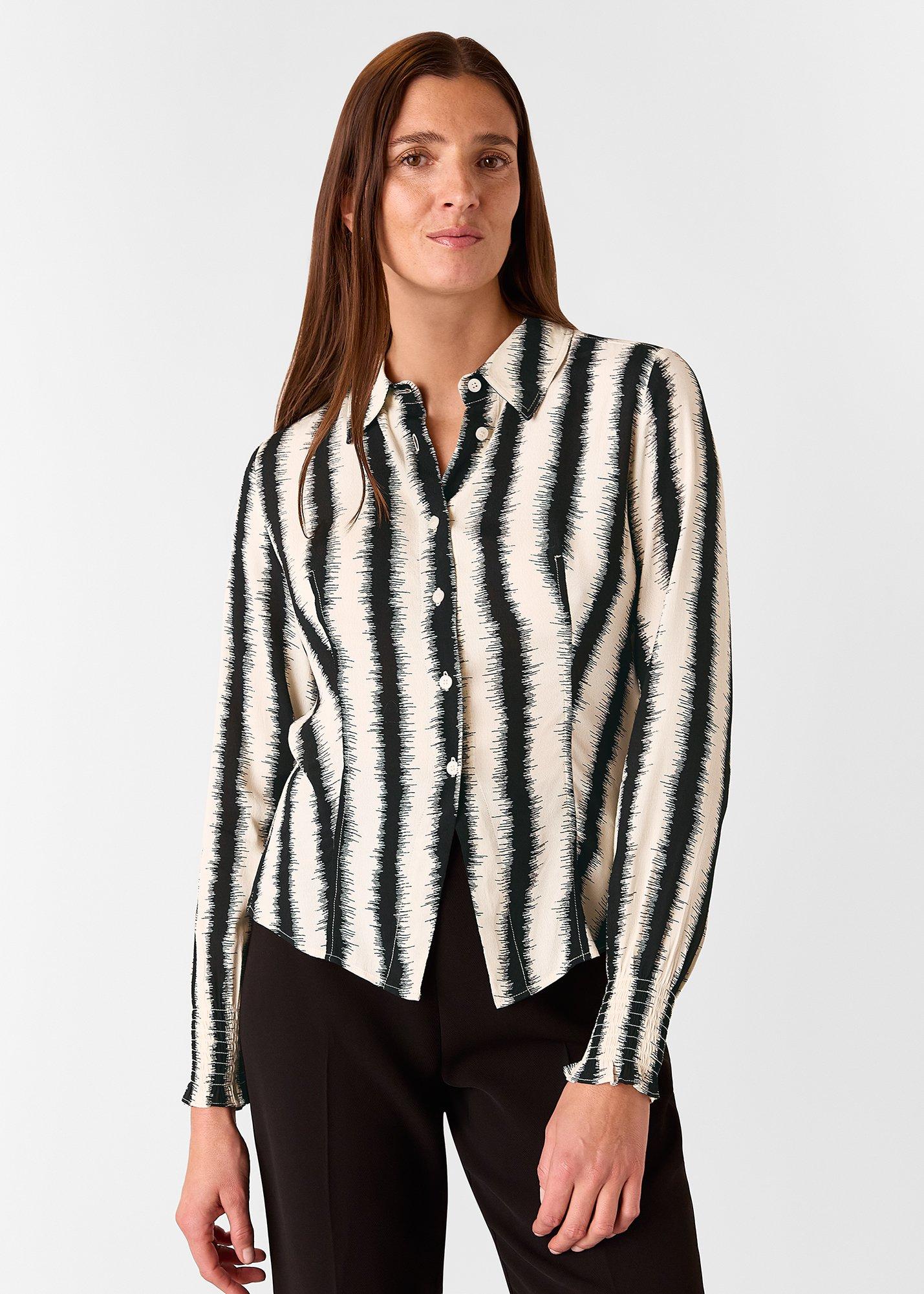 Ivory Hazy Stripe Mabel Dress