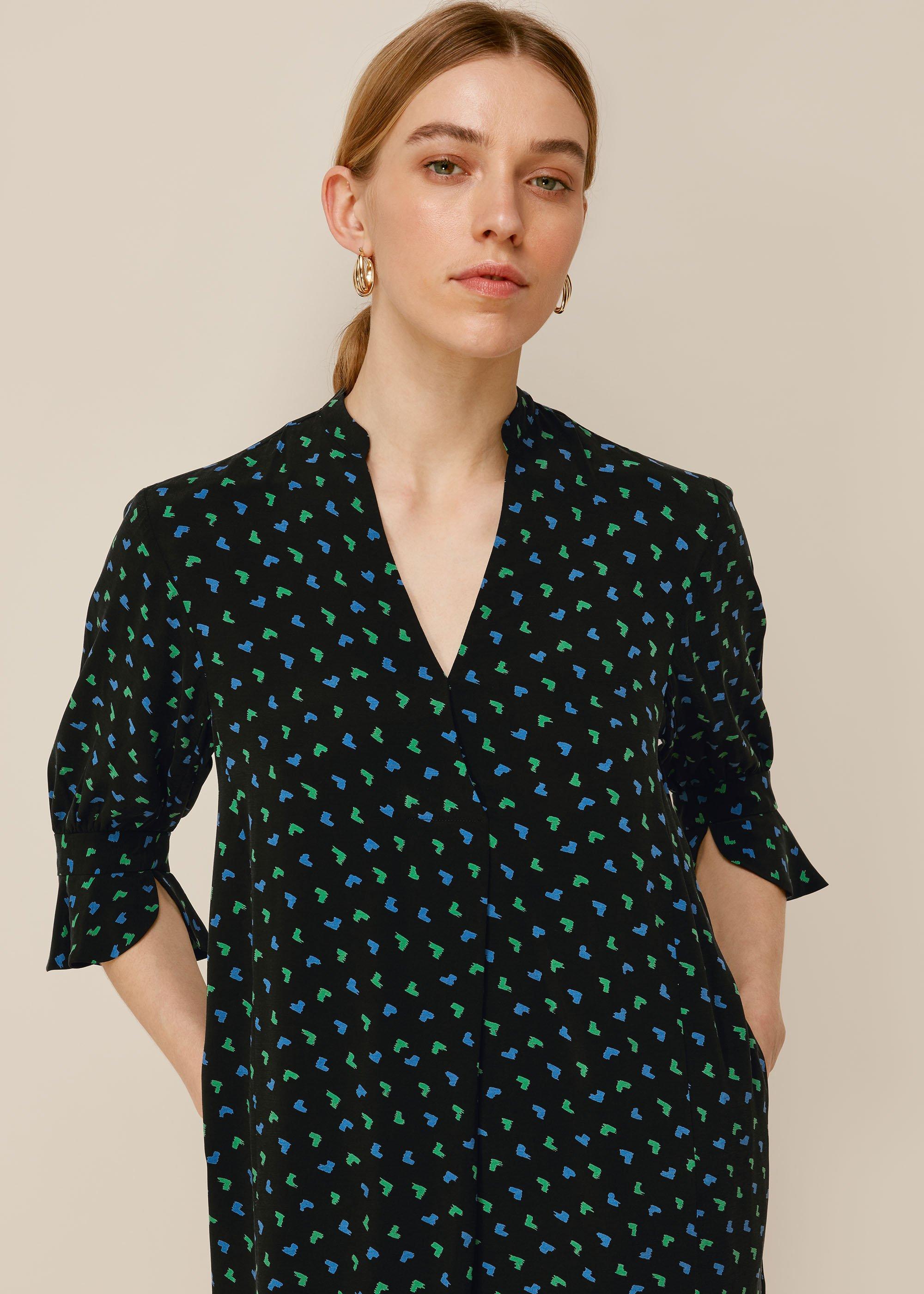 Multicolour Heart Ikat Sonia Dress