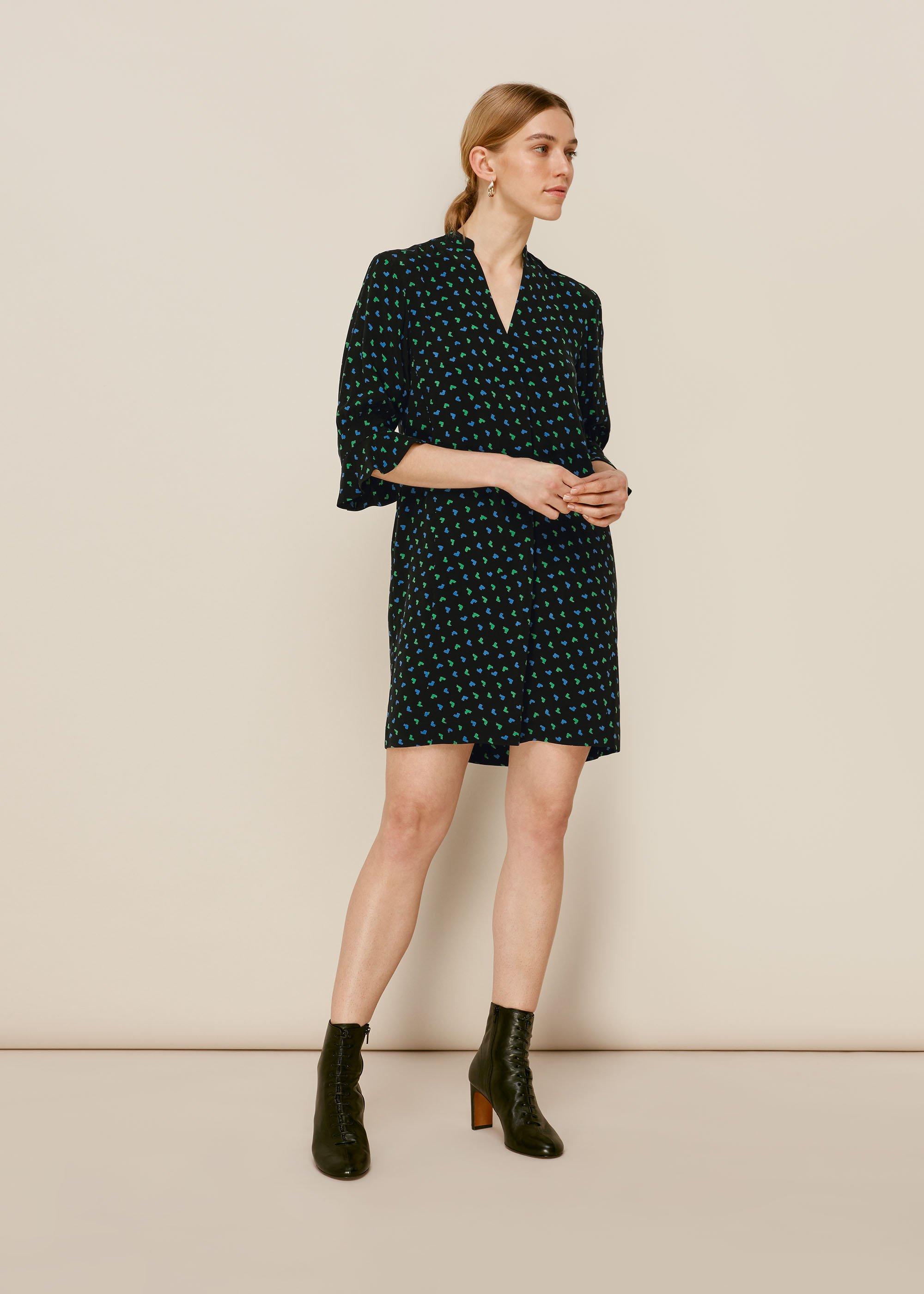 Heart Ikat Sonia Dress Multicolour