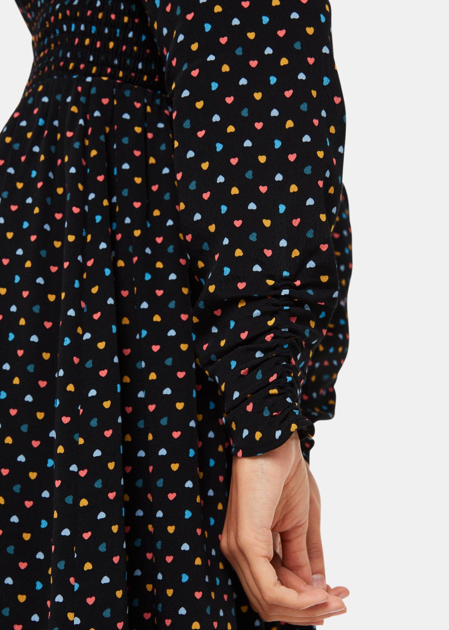 Petite Scattered Hearts Flippy Dress