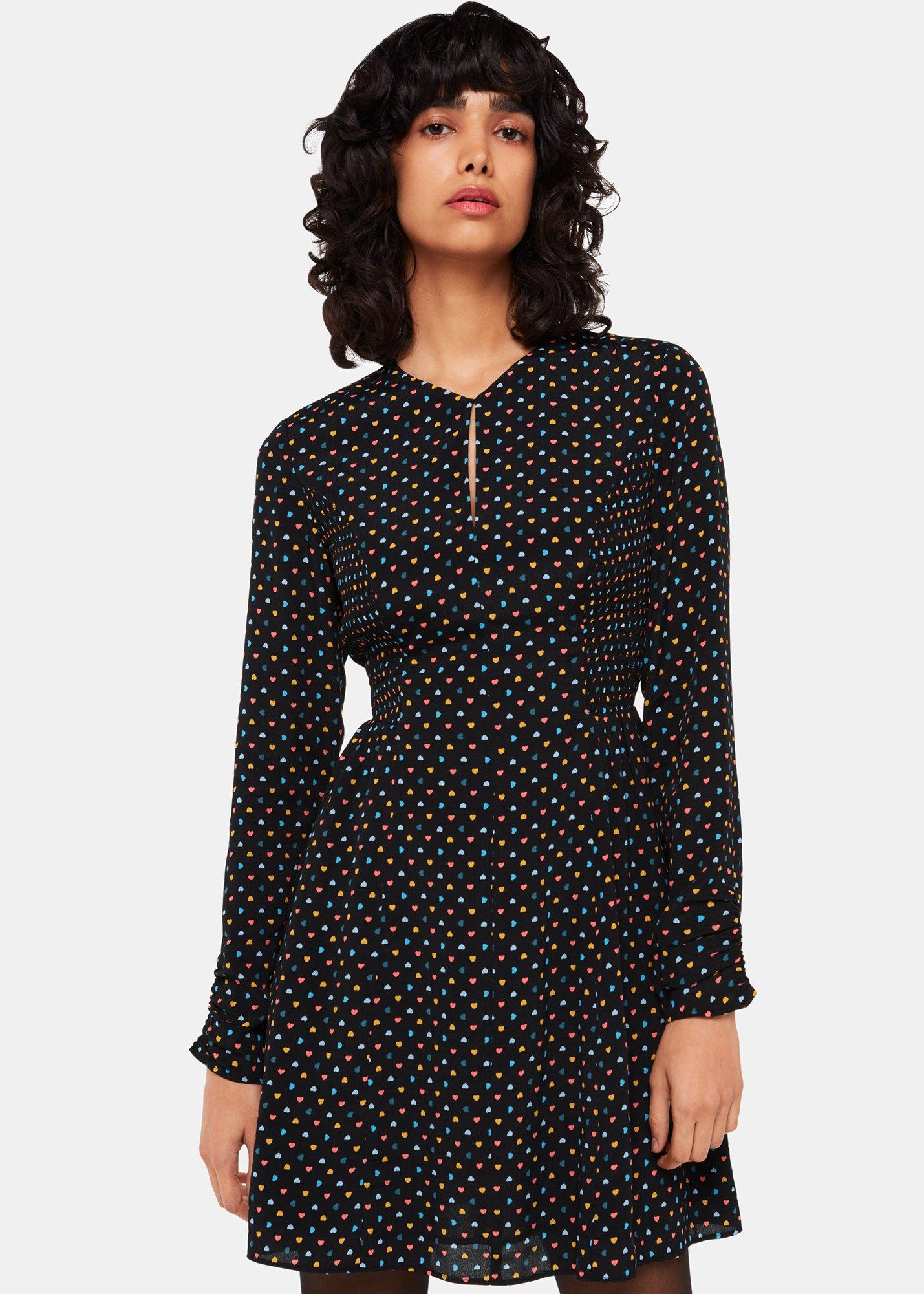 Petite Scattered Hearts Flippy Dress