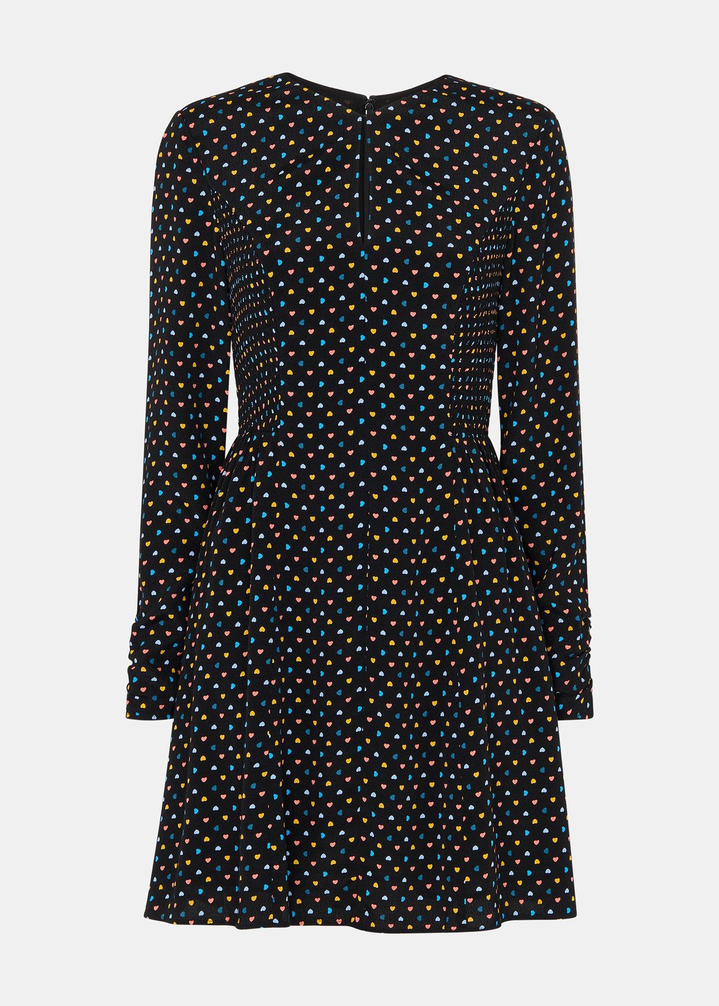 Petite Scattered Hearts Flippy Dress