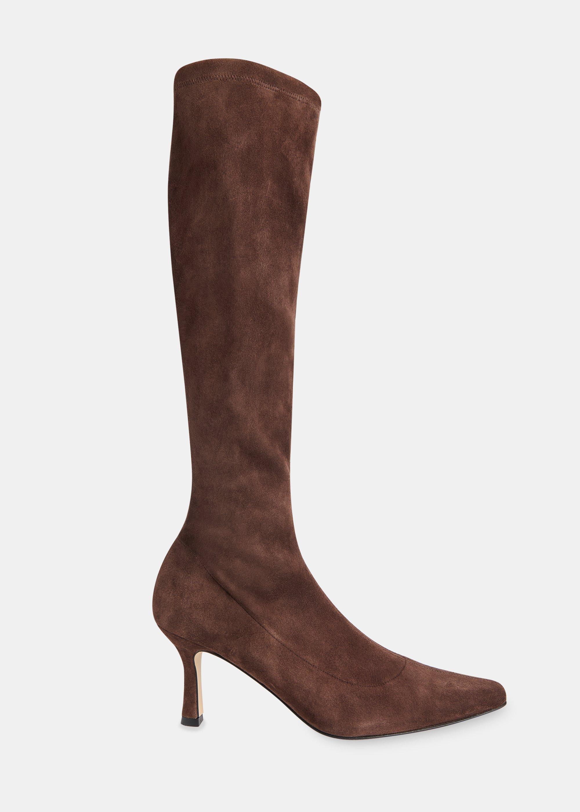 Chocolate Hera Stretch Suede Boot