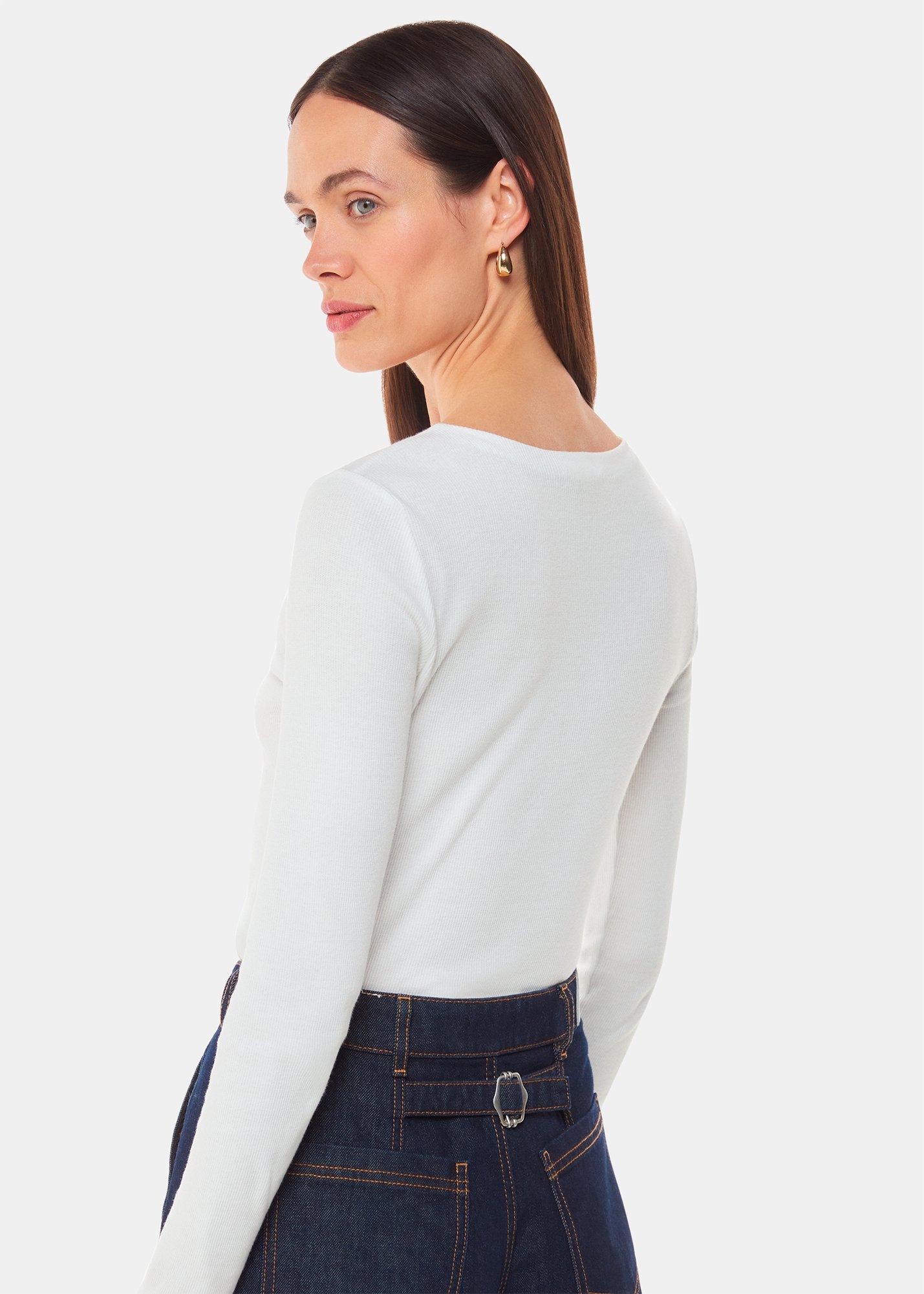 High Neck Long Sleeve Rib Top