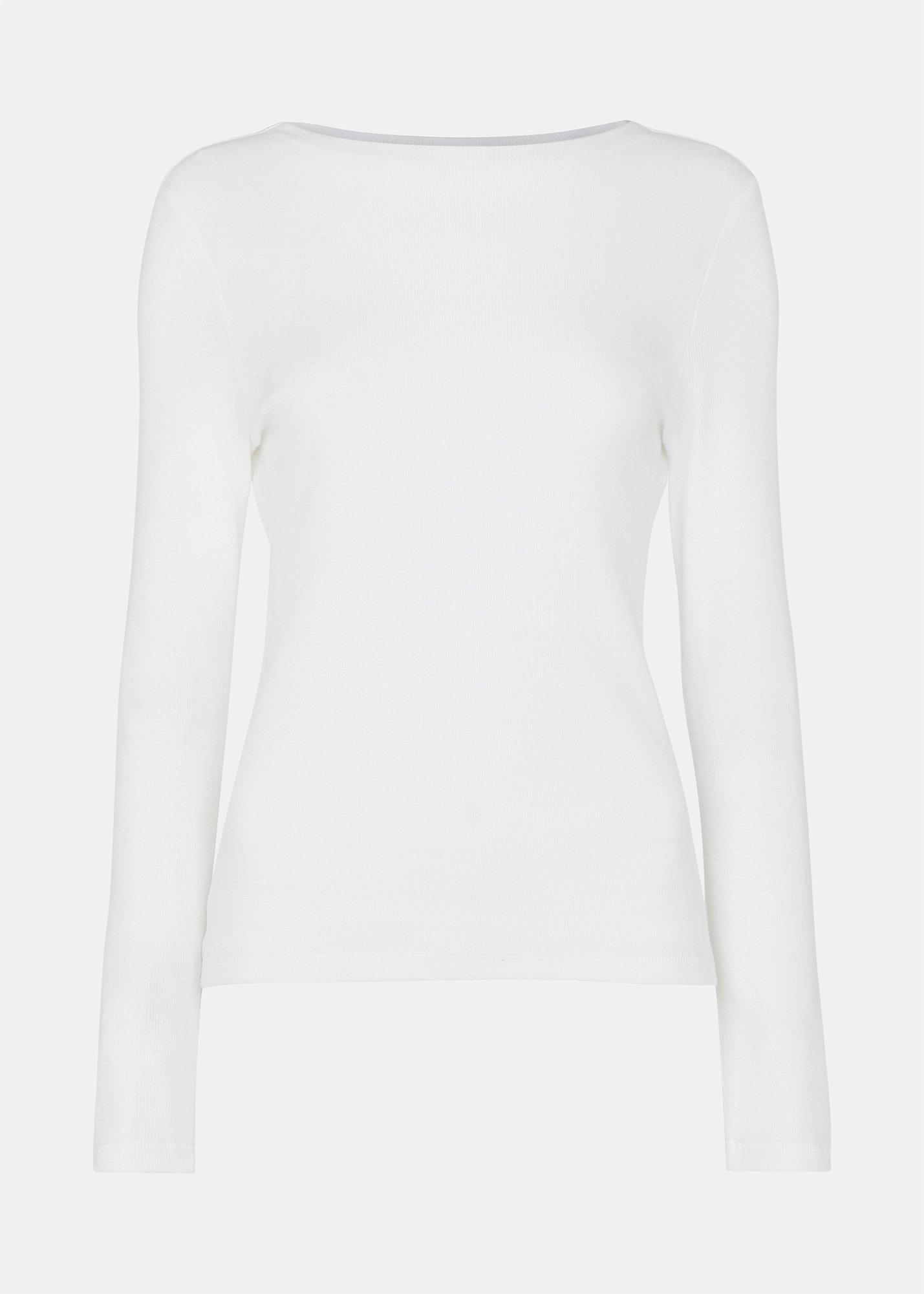 High Neck Long Sleeve Rib Top
