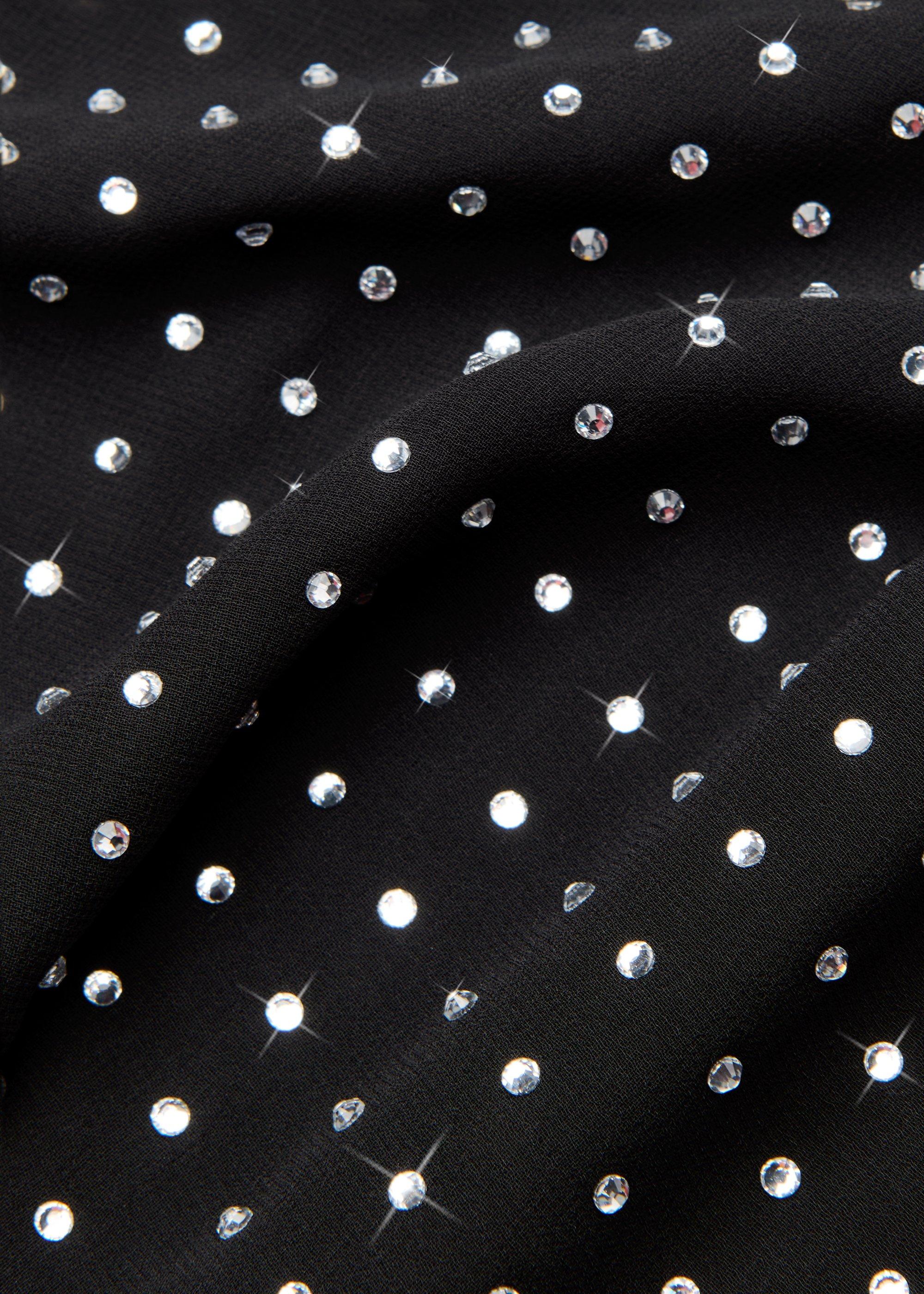 Hot Fix Sheer Sleeve Blouse