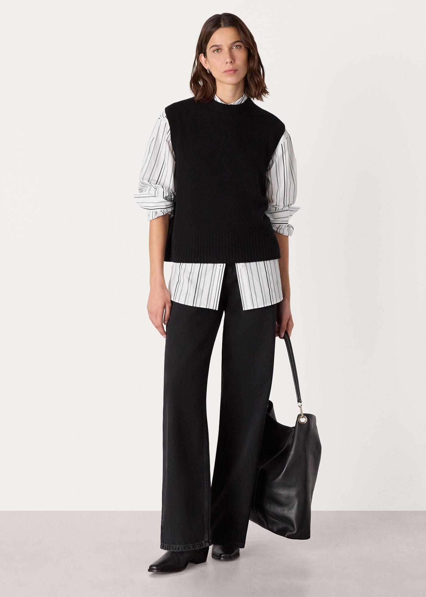 Mixed Stripe Oversized Shirt